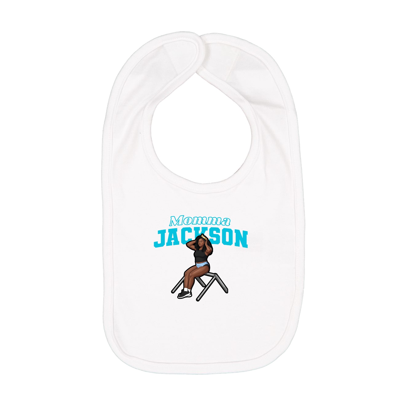 Infant Bib — Mothers Day Block in White