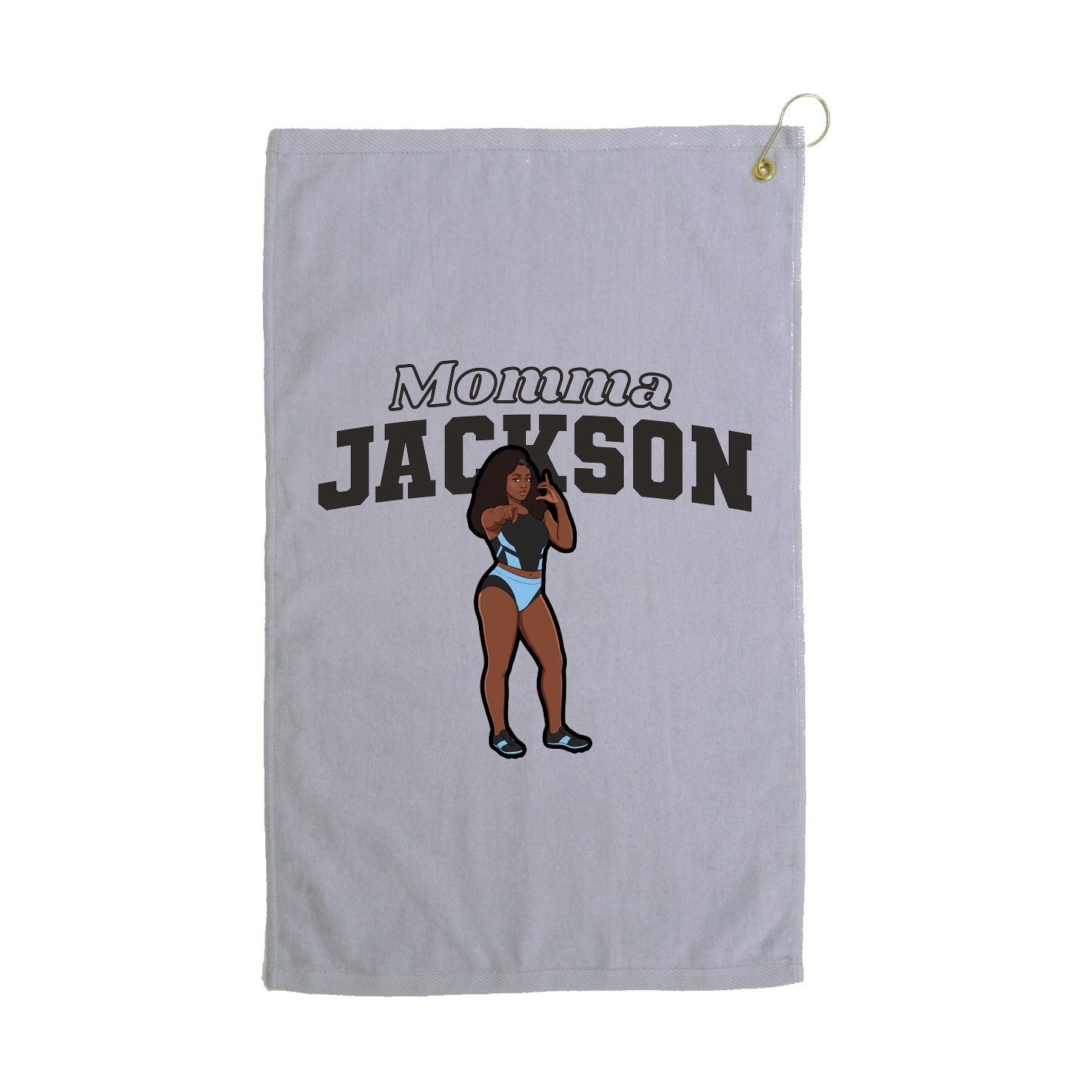 Golf Towel — Mothers Day Block in Grey