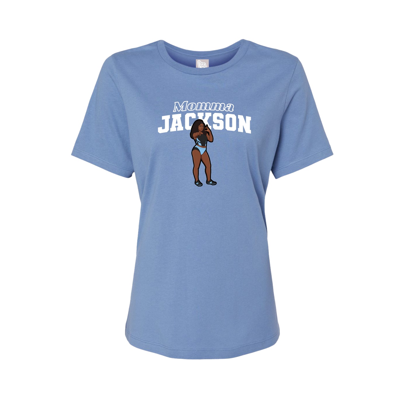 Womens Tee — Mothers Day Block in Powder Blue