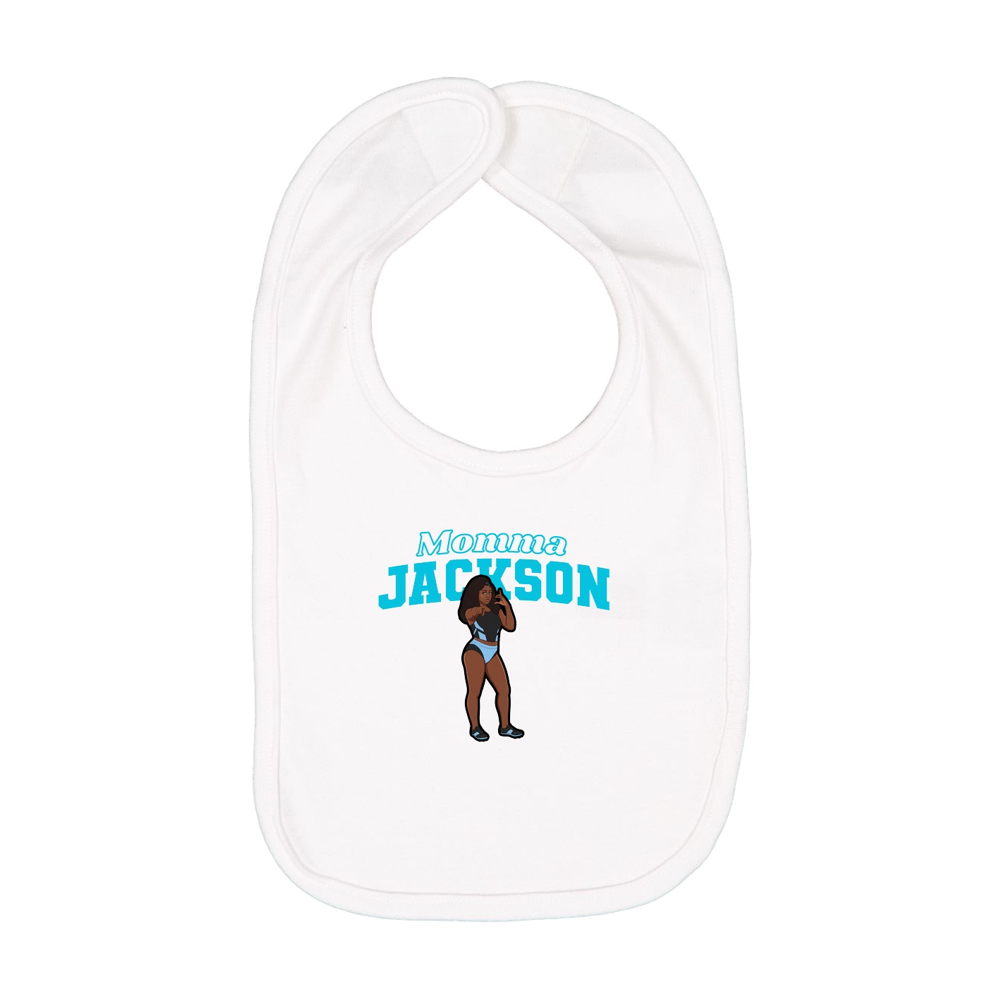 Infant Bib — Mothers Day Block in White