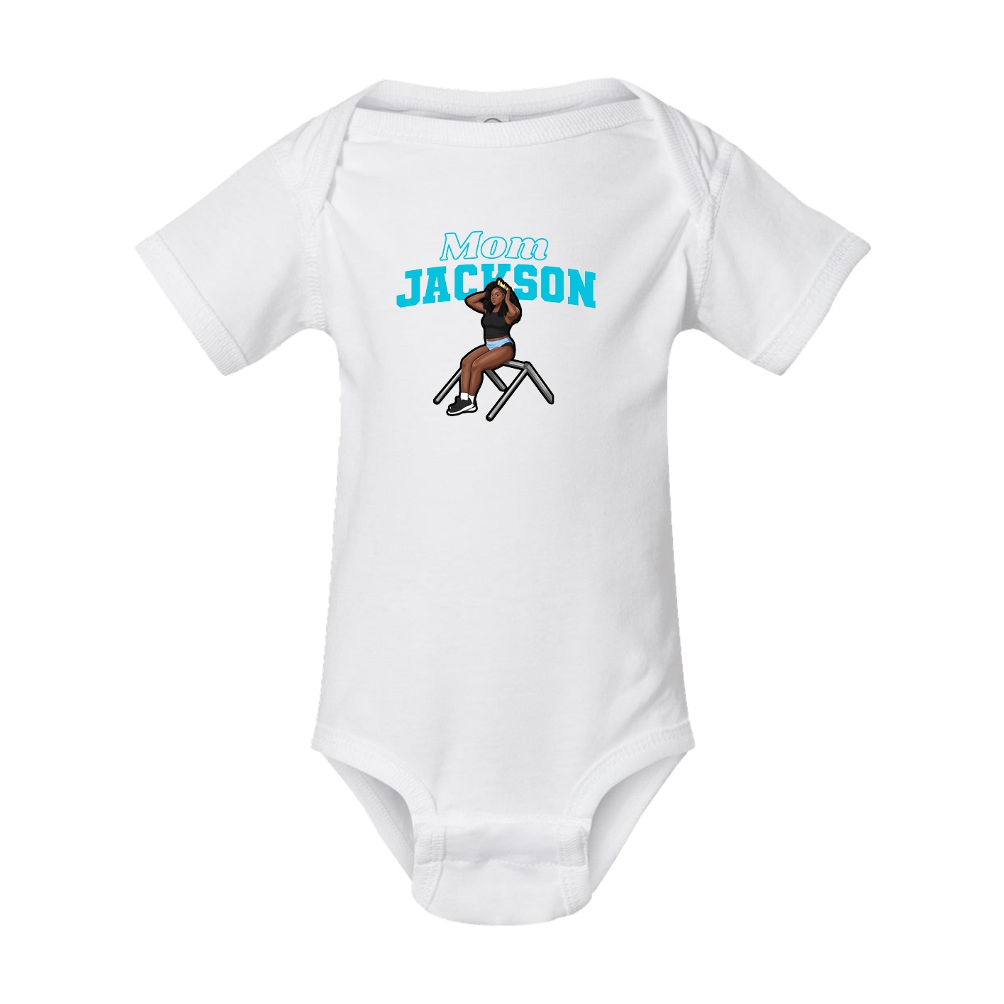 Baby Onesie — Mothers Day Block in White