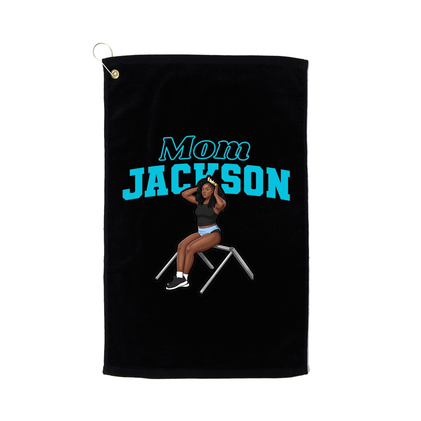 Golf Towel — Mothers Day Block in Black
