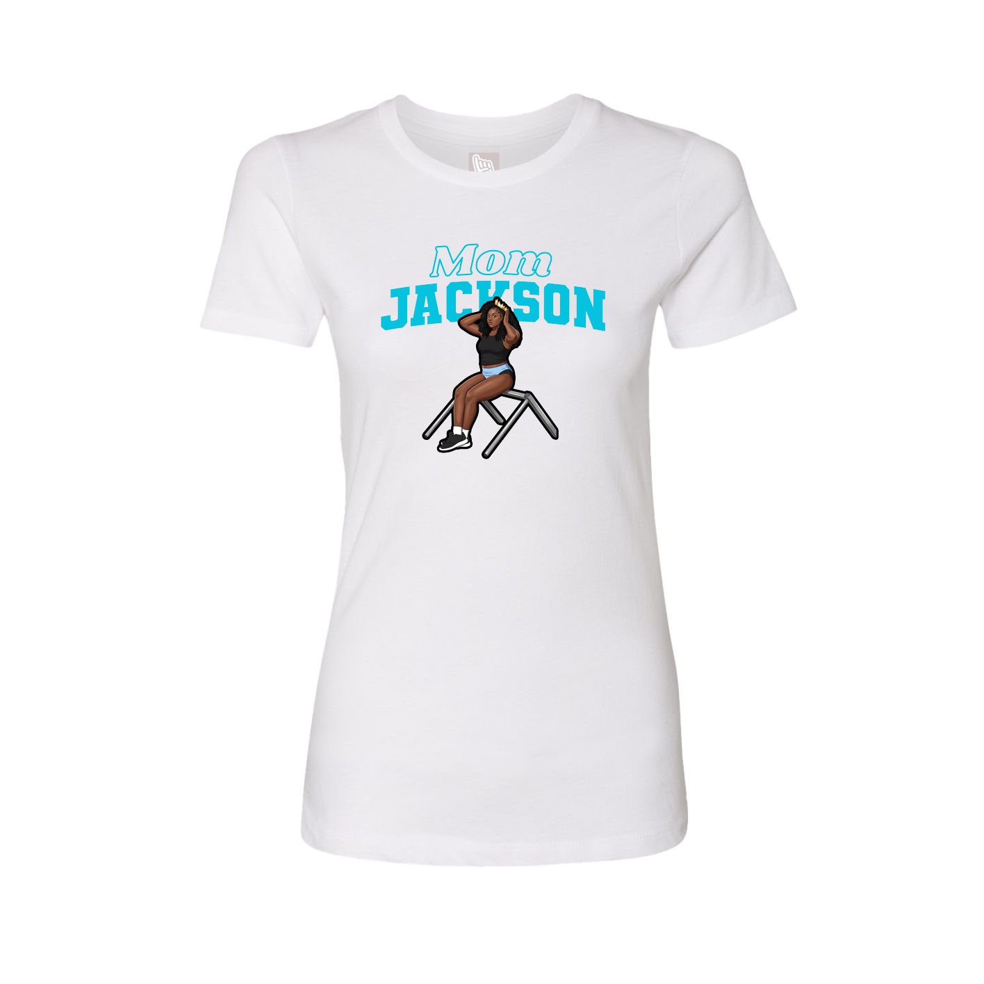 Womens Tee — Mothers Day Block in White