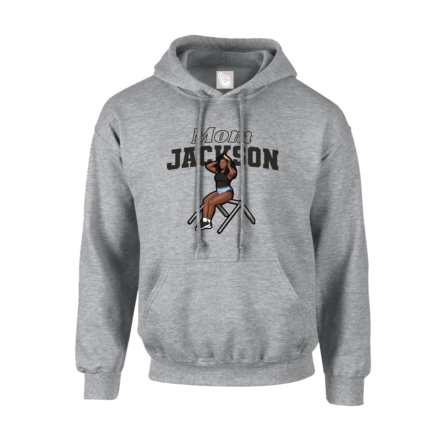 Hoodie — Mothers Day Block in Grey