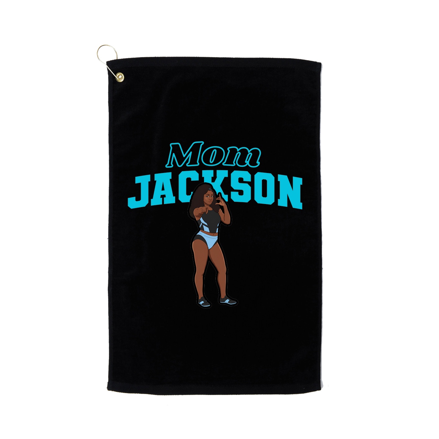 Golf Towel — Mothers Day Block in Black