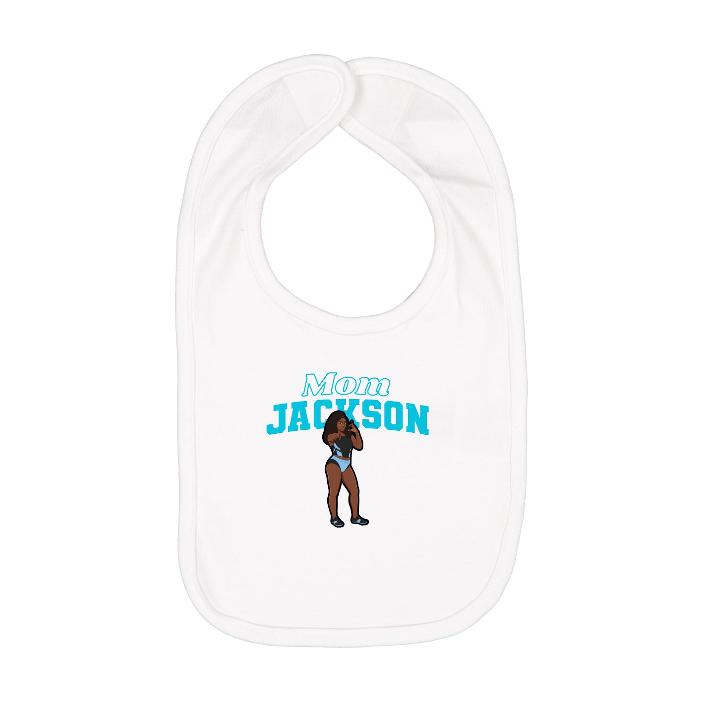 Infant Bib — Mothers Day Block in White