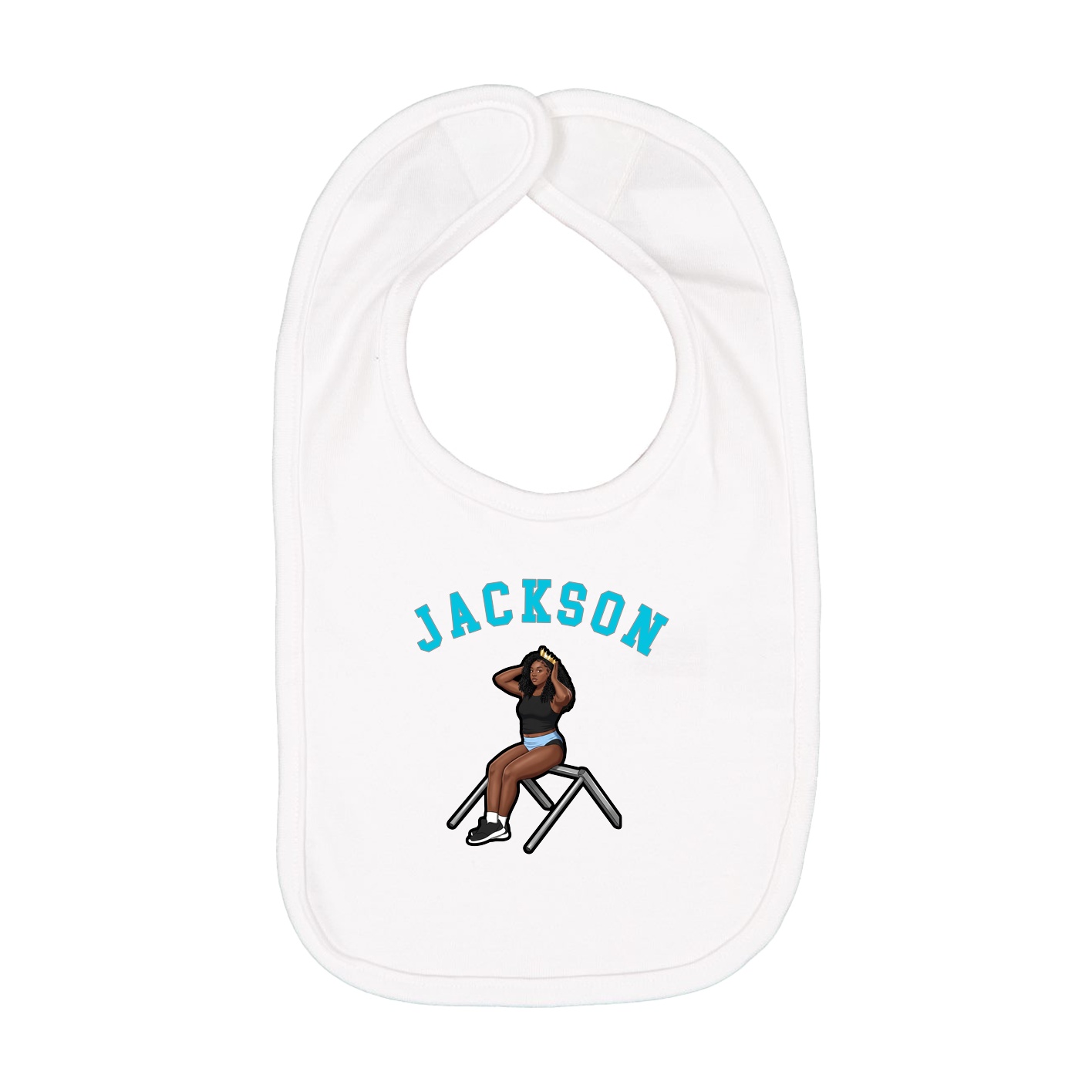 Infant Bib — Shirsey Arch in White