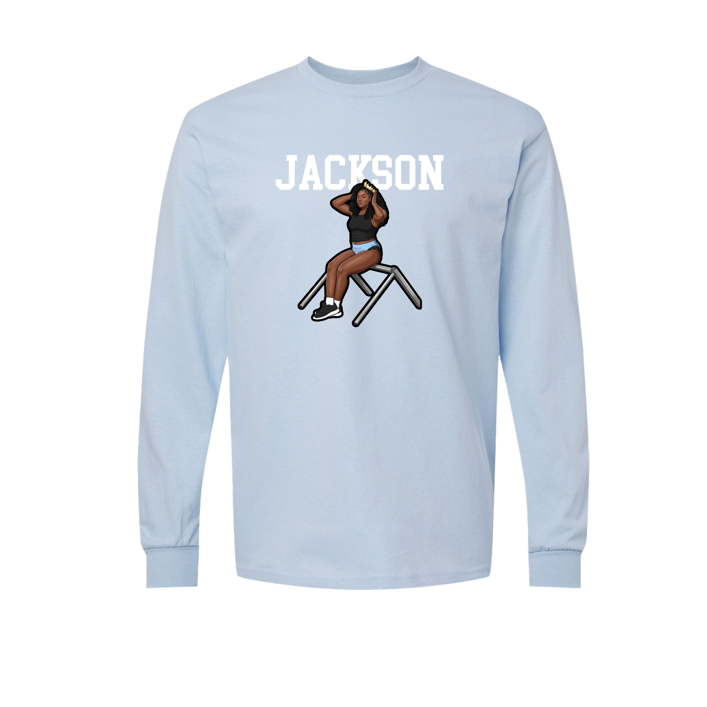 Long Sleeve Tee — Shirsey in Light Blue