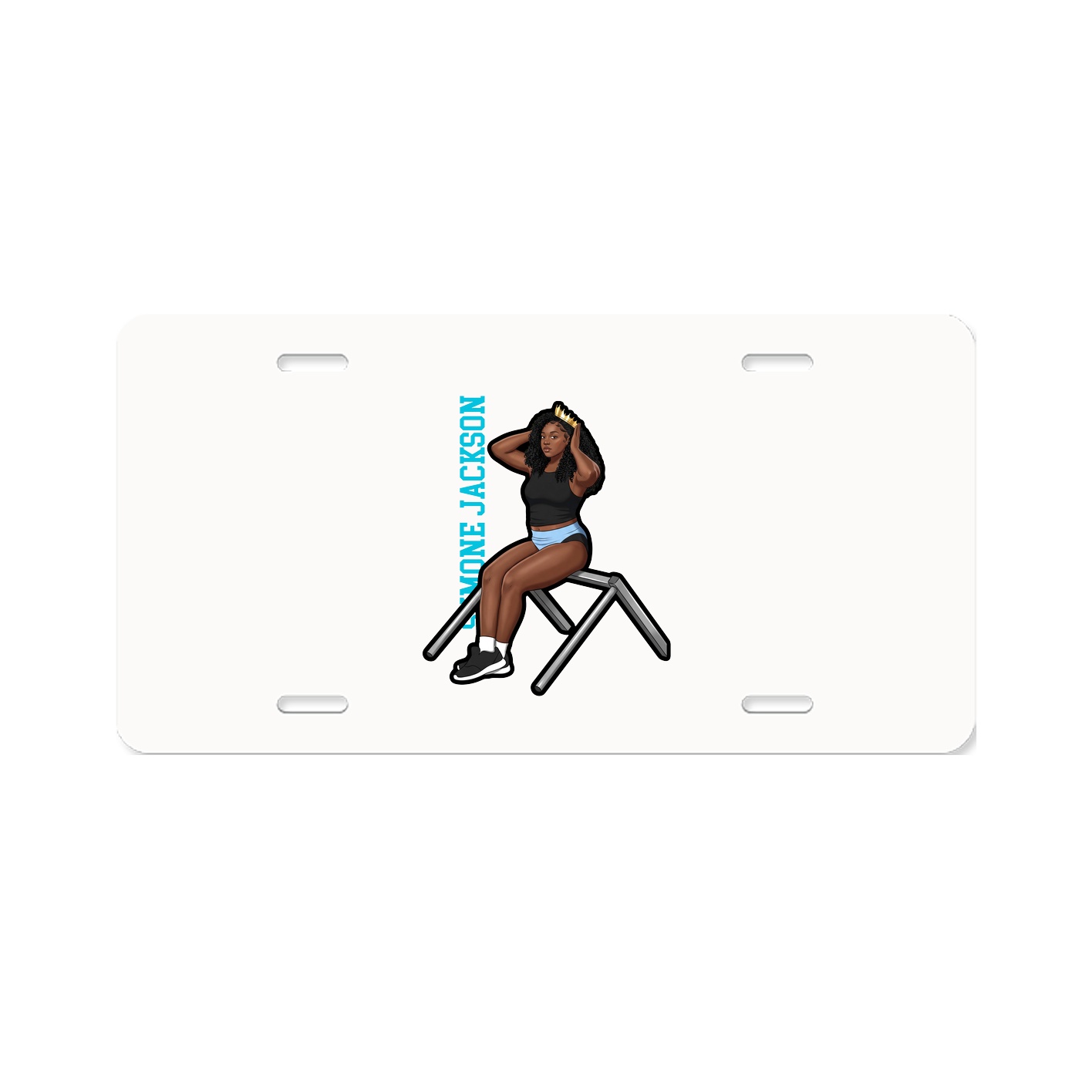 License Plate — Name Vertical in Classic