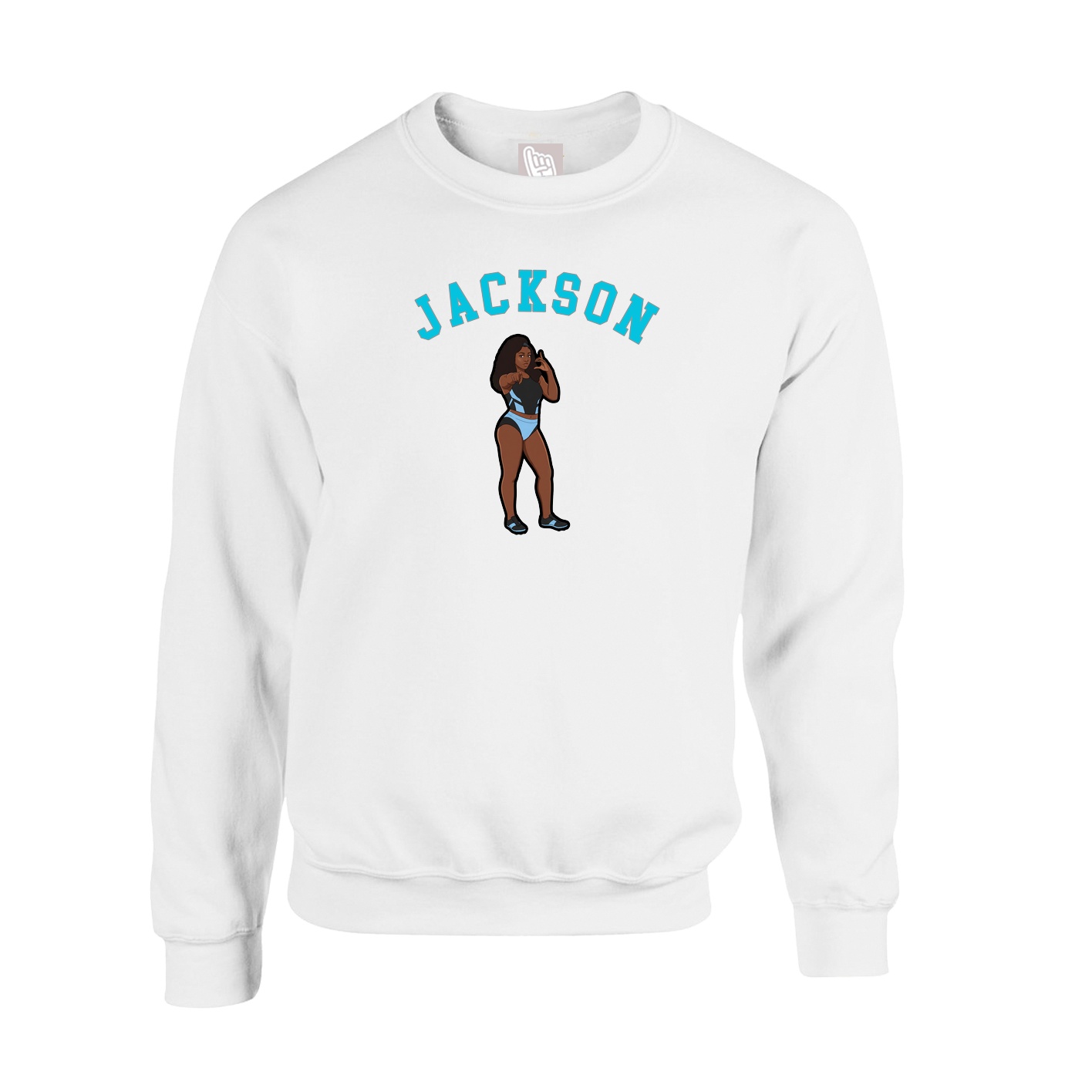 Fleece Crew — Shirsey Arch in White