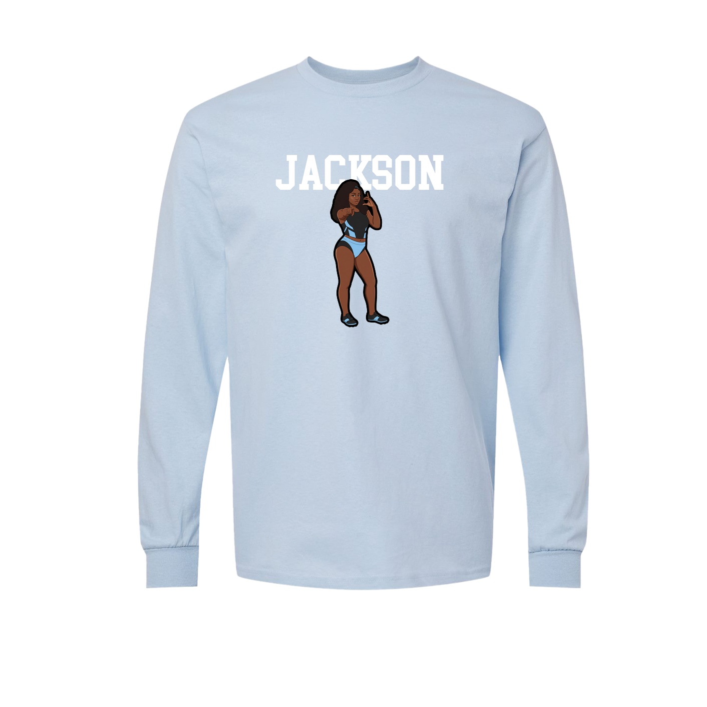 Long Sleeve Tee — Shirsey in Light Blue