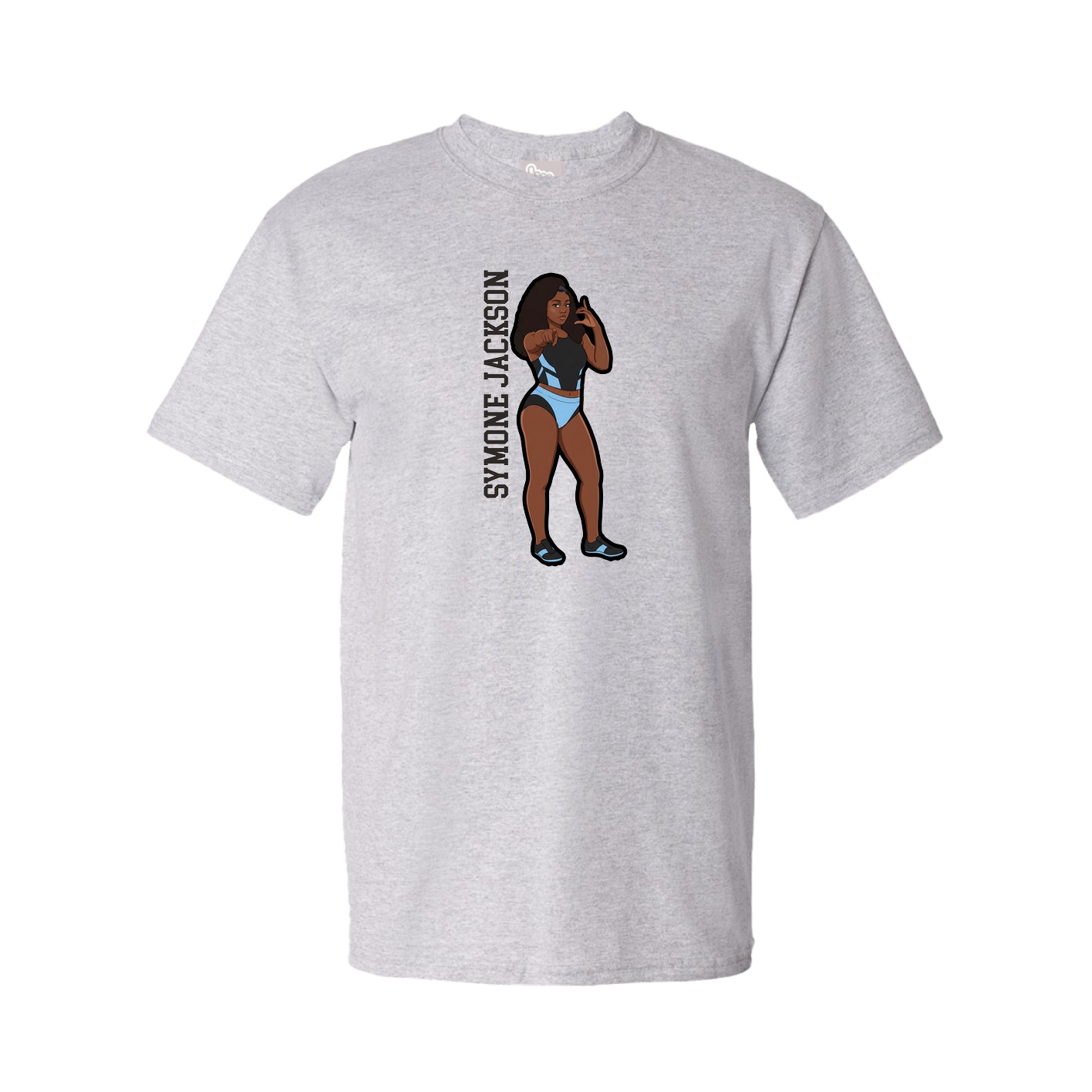 Youth Tee — Name Vertical in Grey