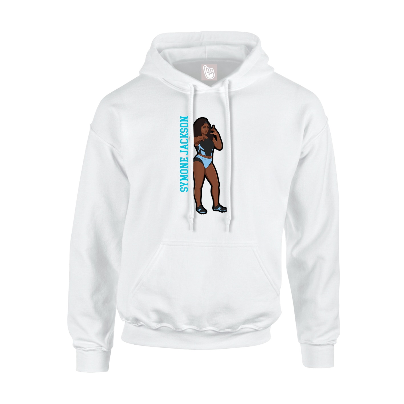 Hoodie — Name Vertical in White