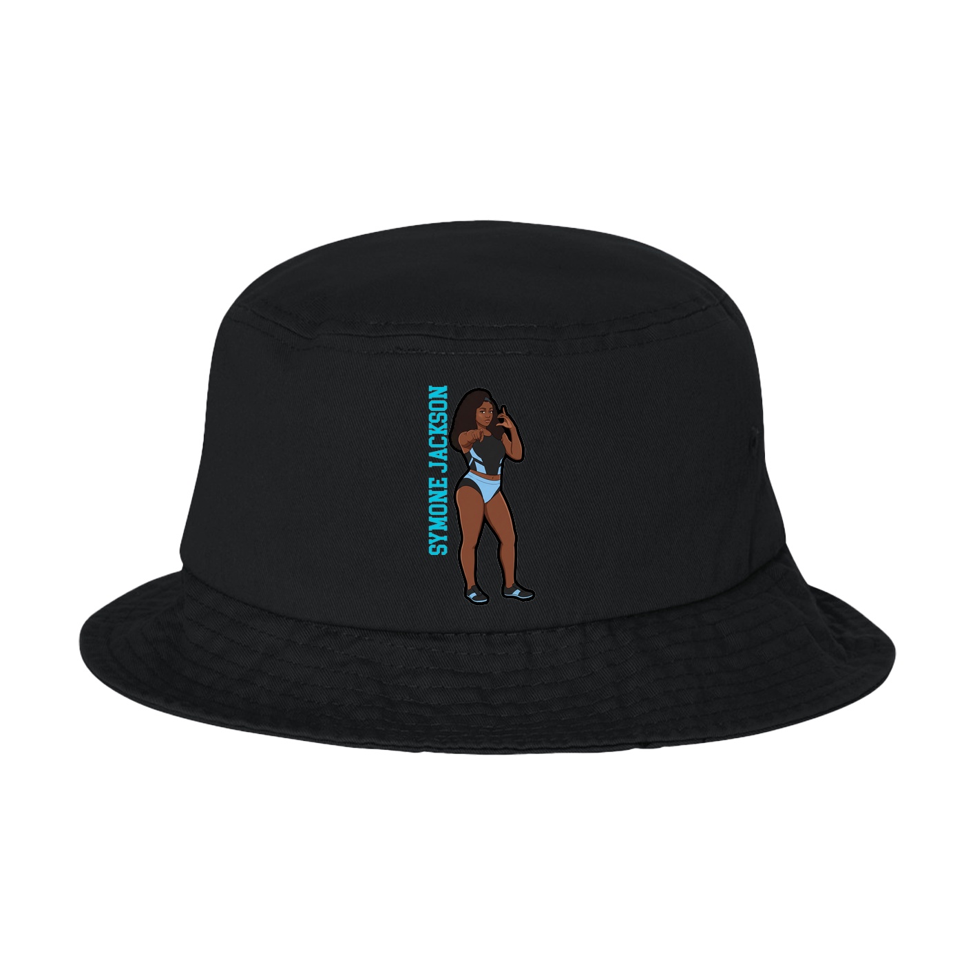 Bucket Cap — Name Vertical in Black