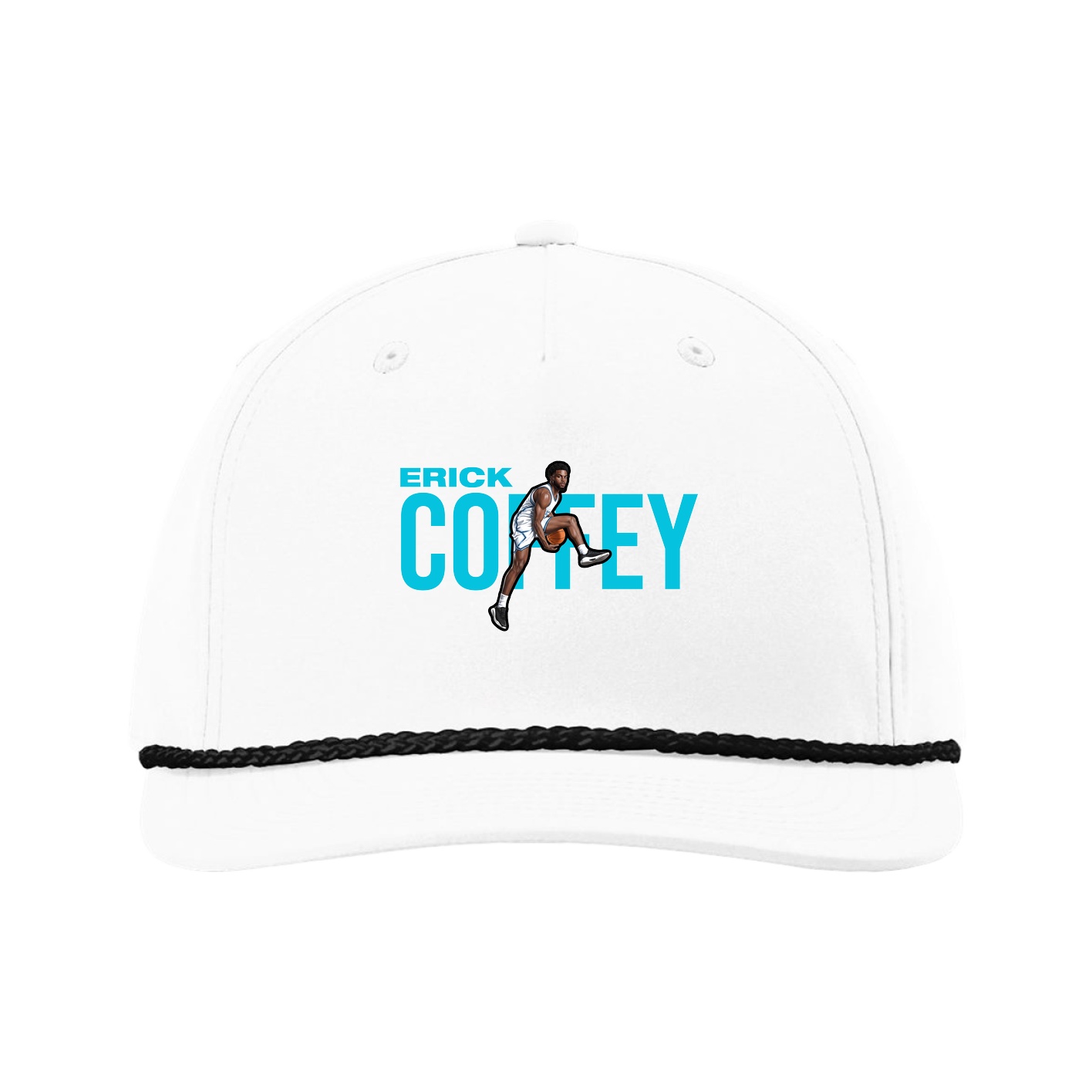 Five-Panel Classic Rope Cap — Player Name in White