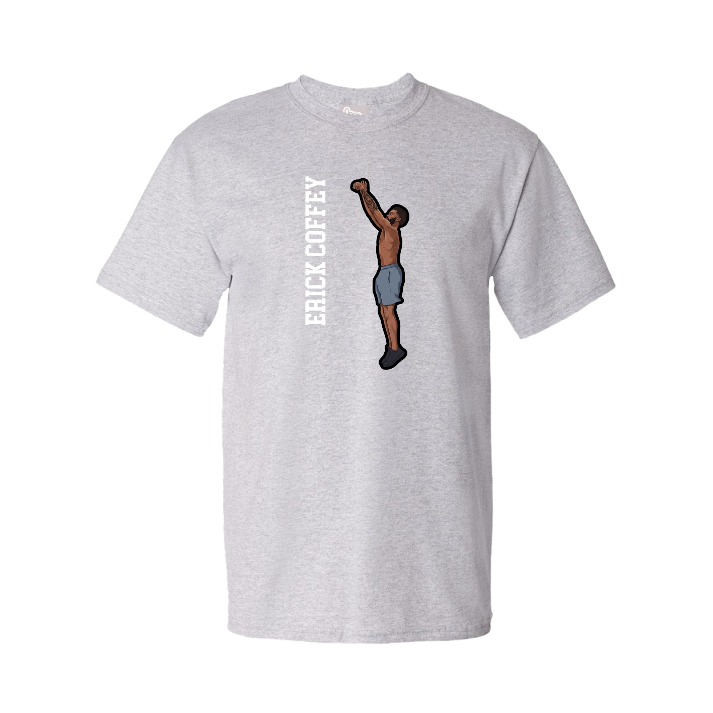 Tee — Name Vertical in Grey