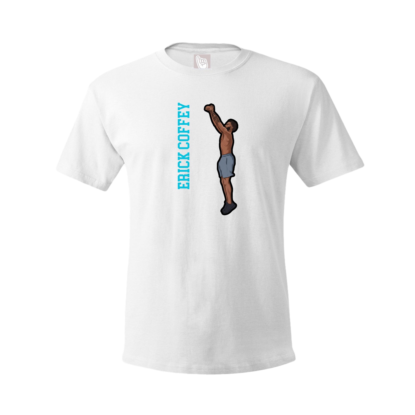 Tee — Name Vertical in White