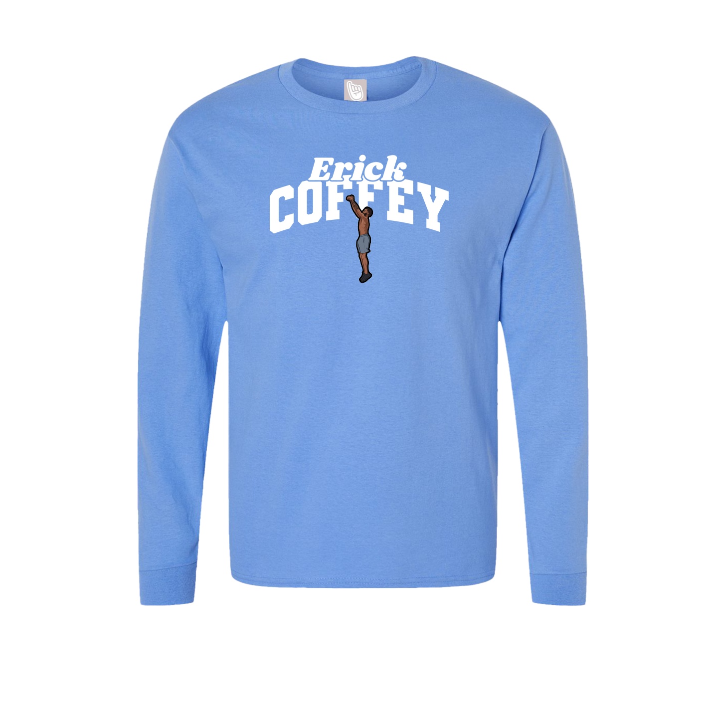 Long Sleeve Tee — Signature Arch in Powder Blue