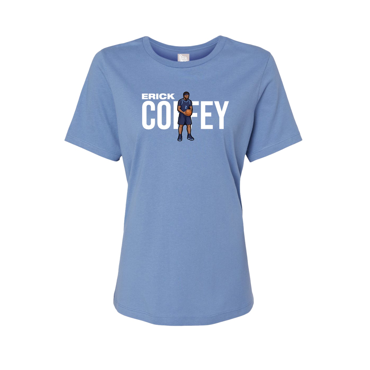 Womens Tee — Player Name in Powder Blue