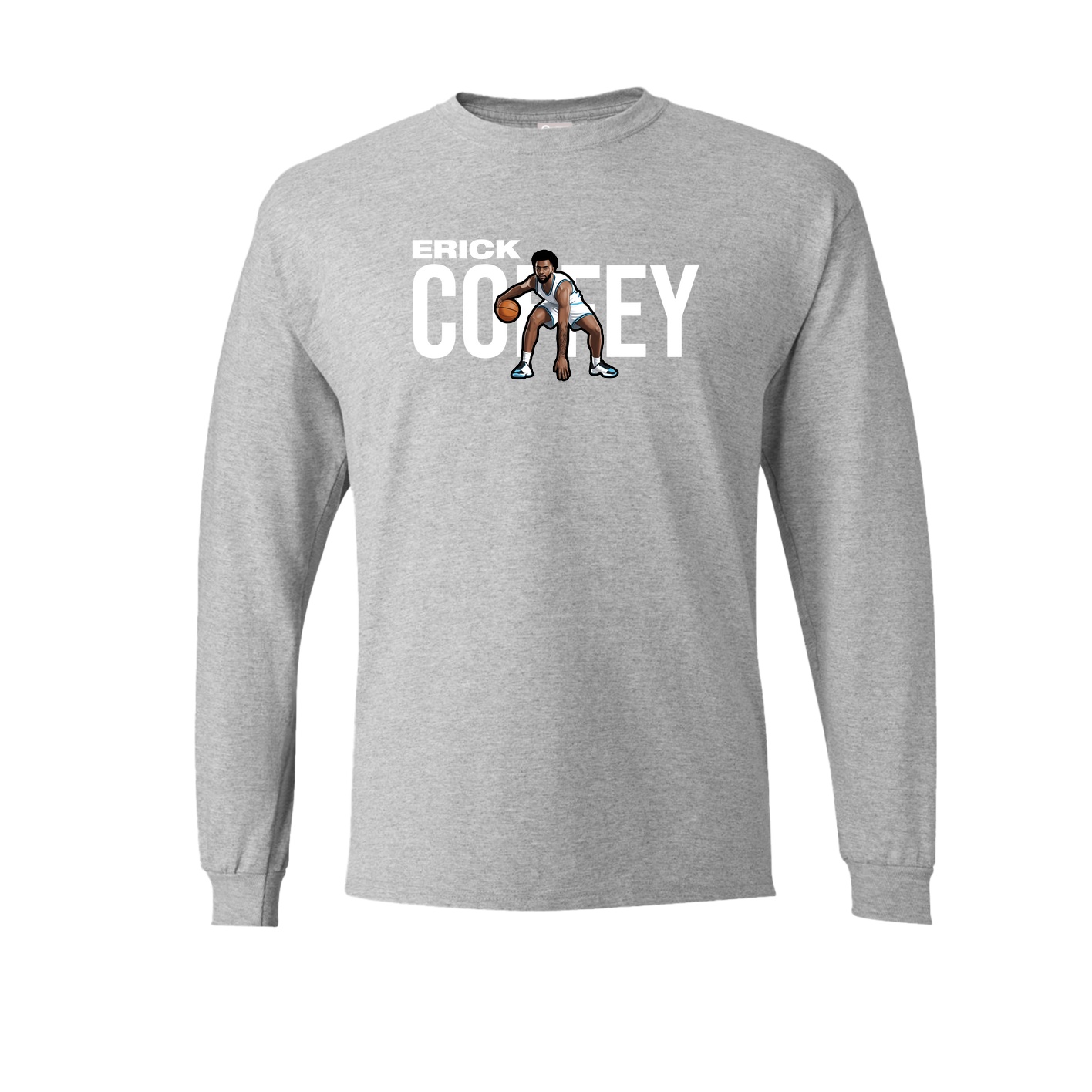 Long Sleeve Tee — Player Name in Grey