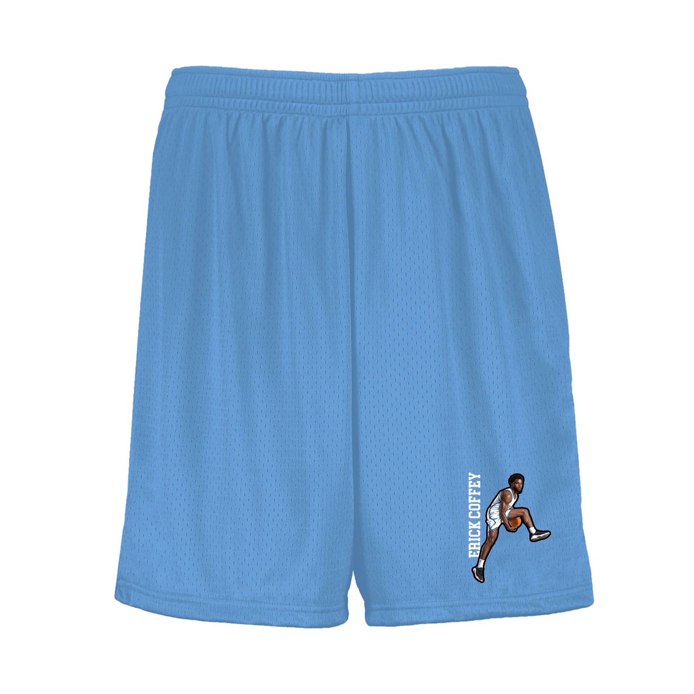 Shorts — Name Vertical in Light Blue