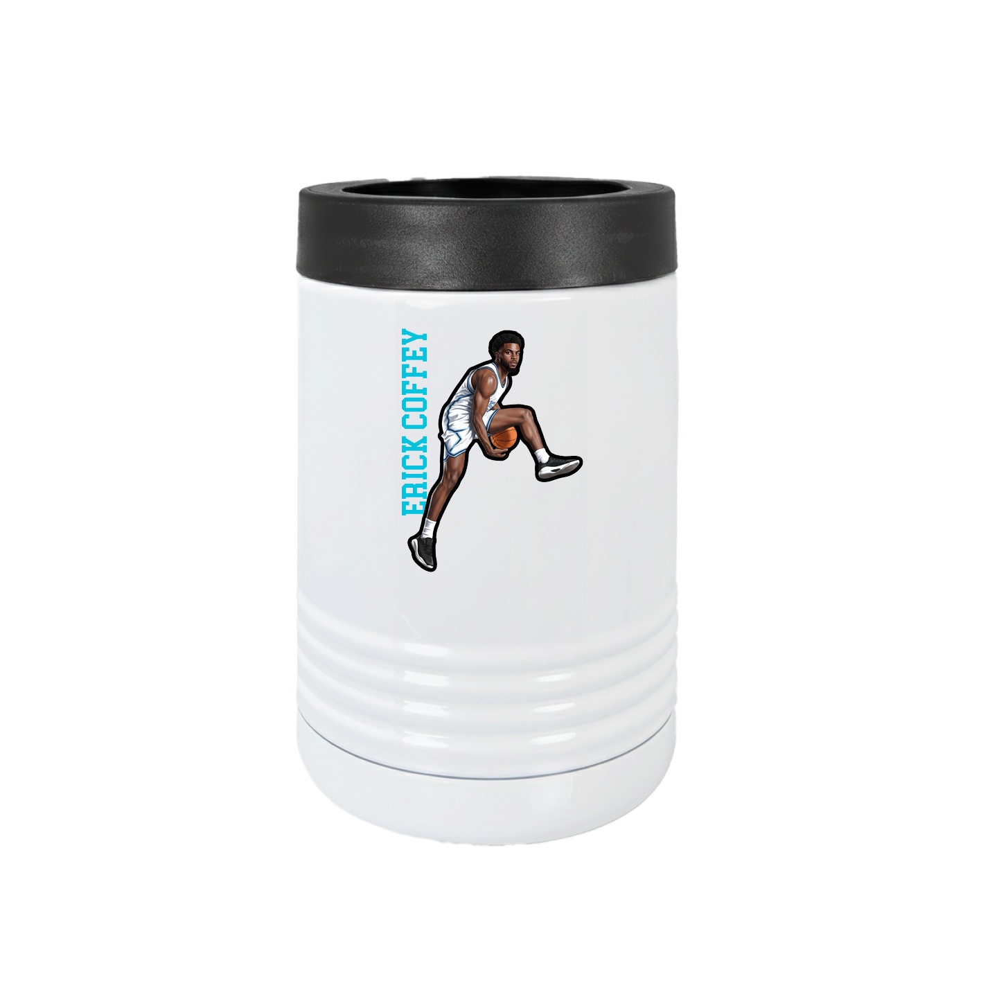 Beverage Holder — Name Vertical in White