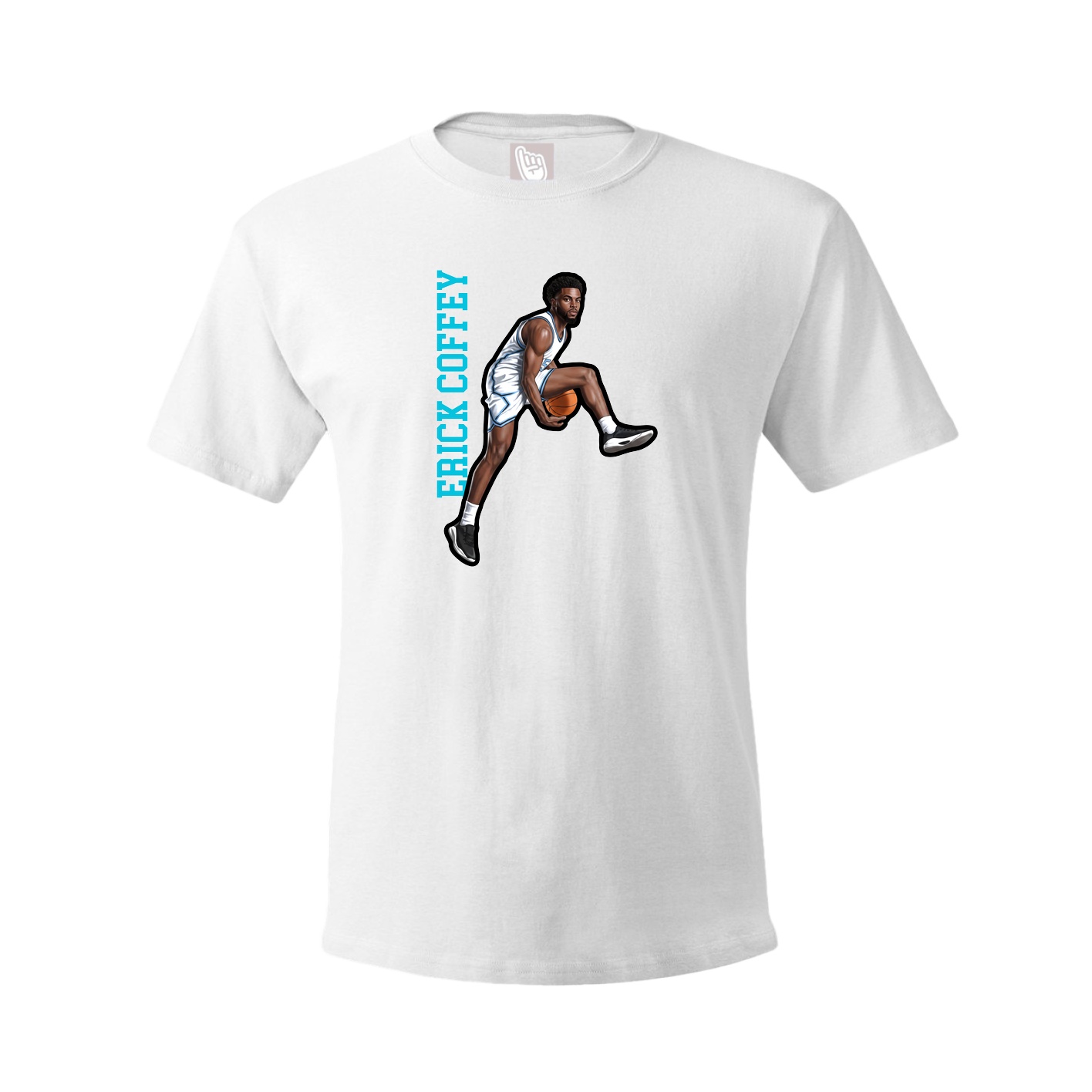 Tee — Name Vertical in White