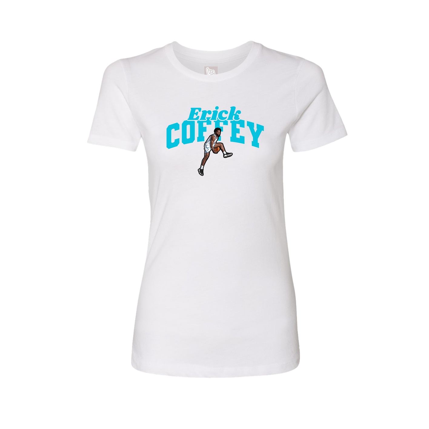 Fitted Women's Tee — Signature Arch in White