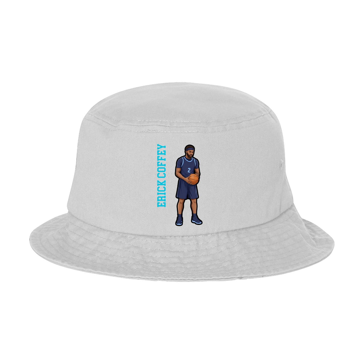 Bucket Cap — Name Vertical in White