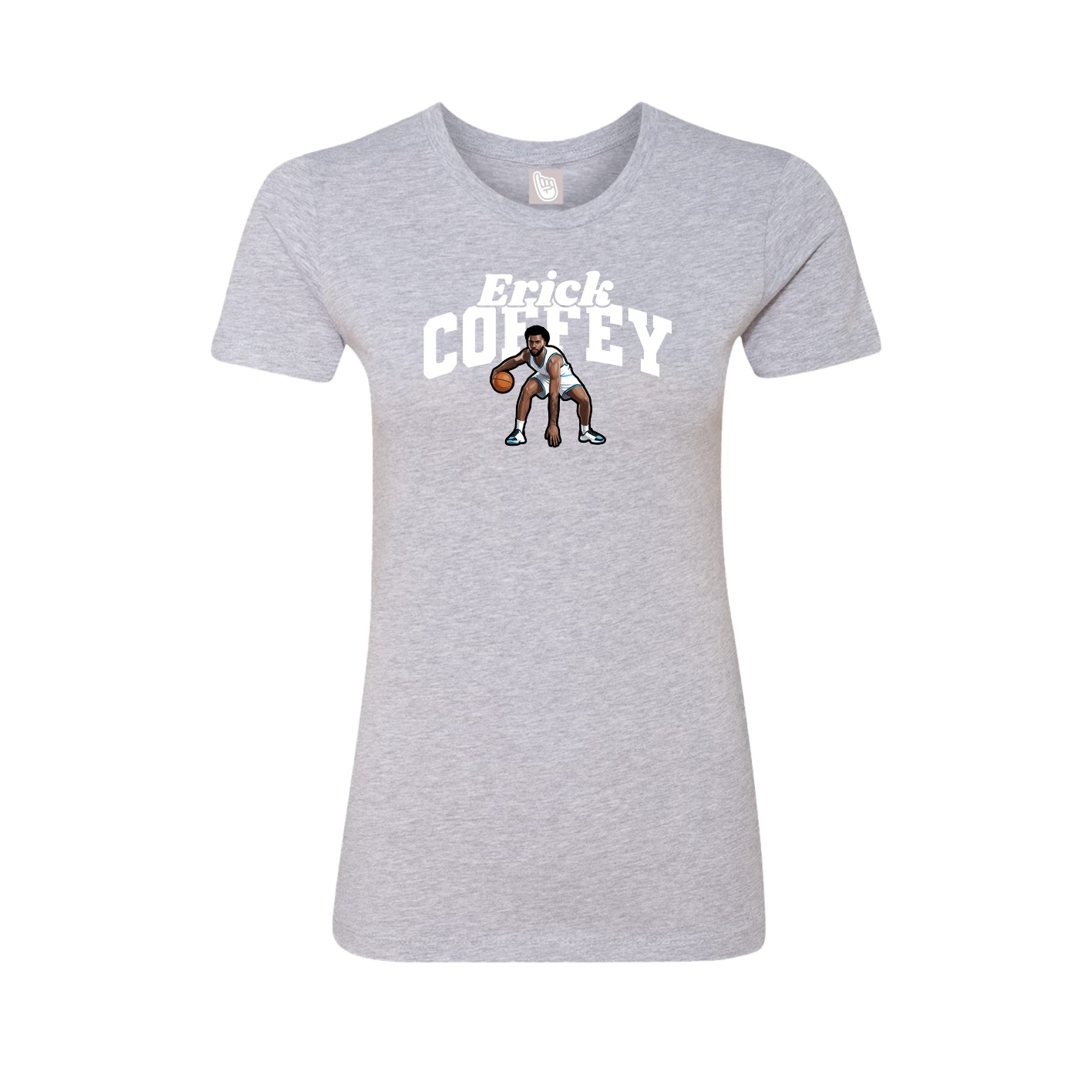 Fitted Women's Tee — Signature Arch in Grey