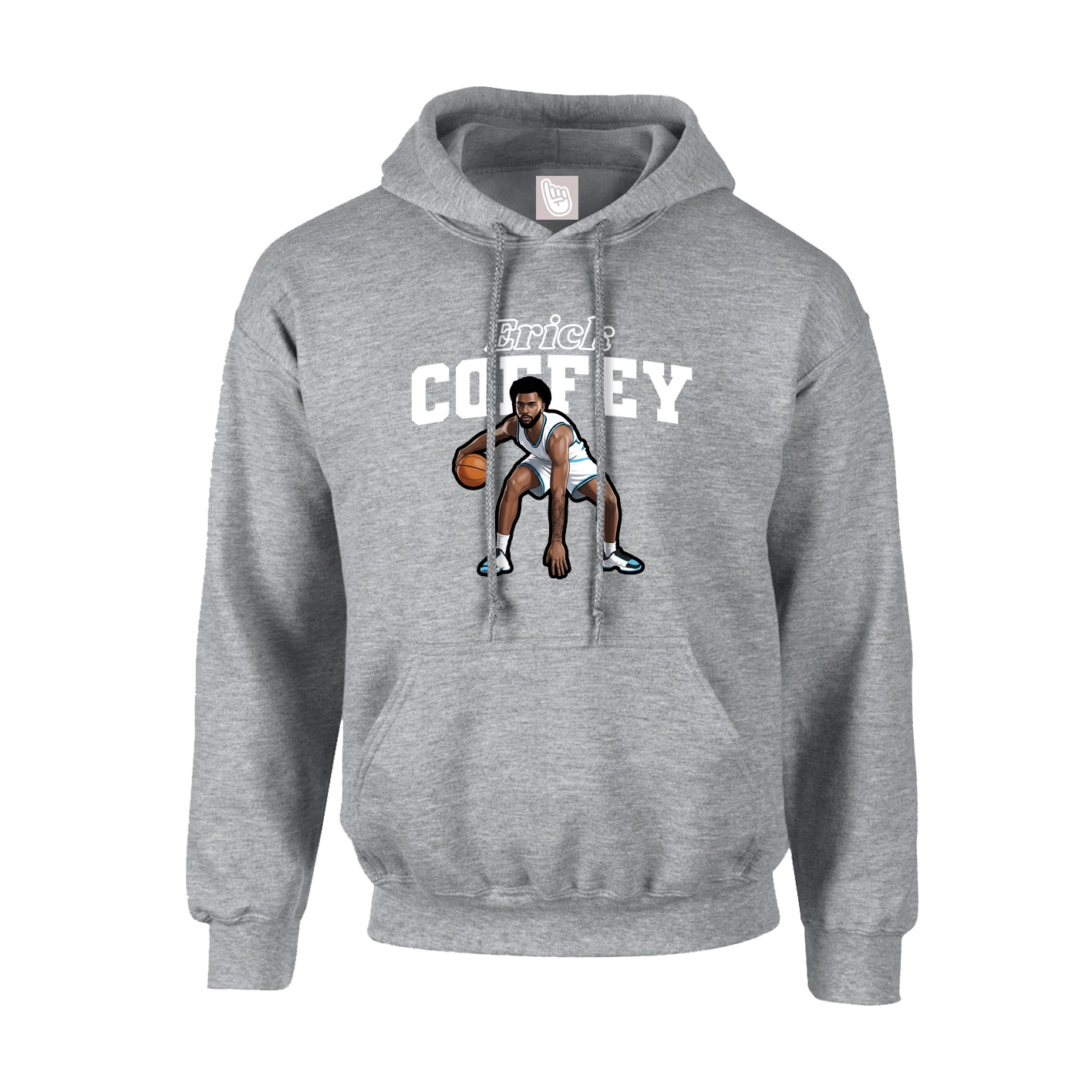 Youth Hoodie — Name Arch in Grey