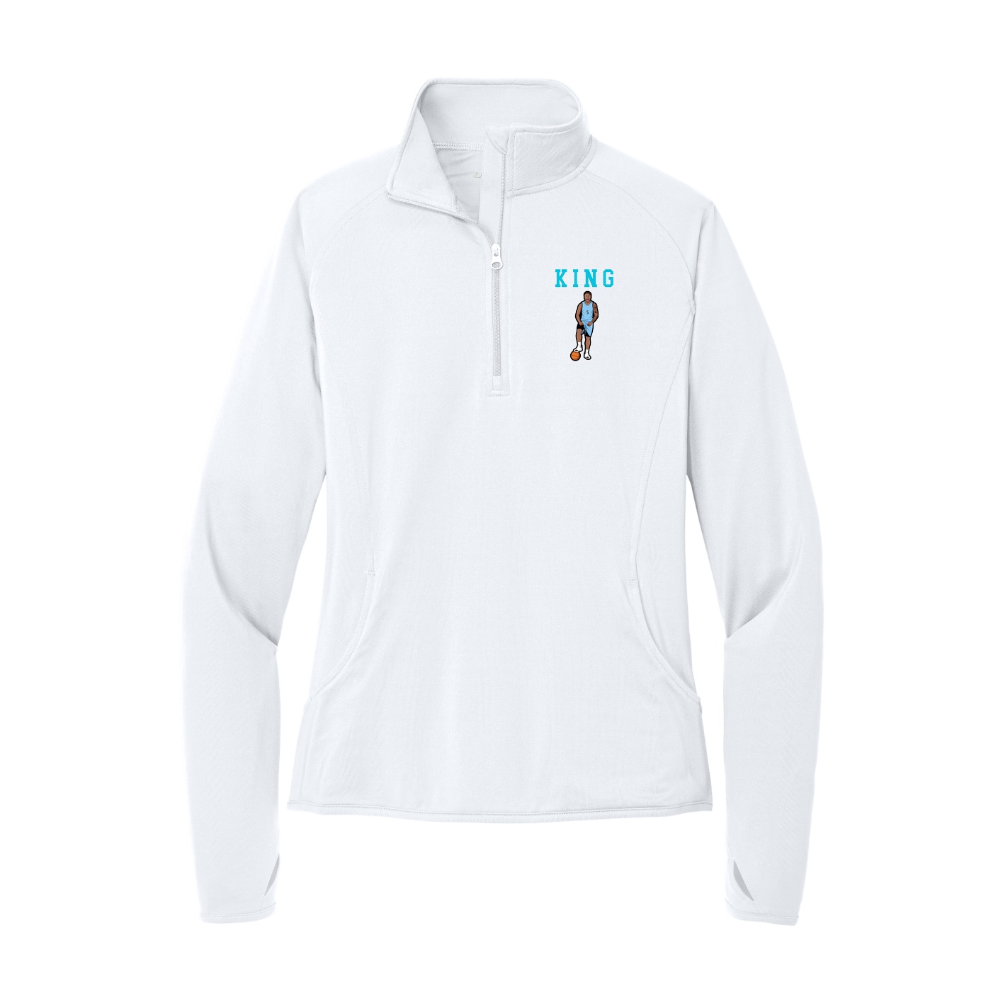 Women's Q-Zip Pullover — Shirsey in White