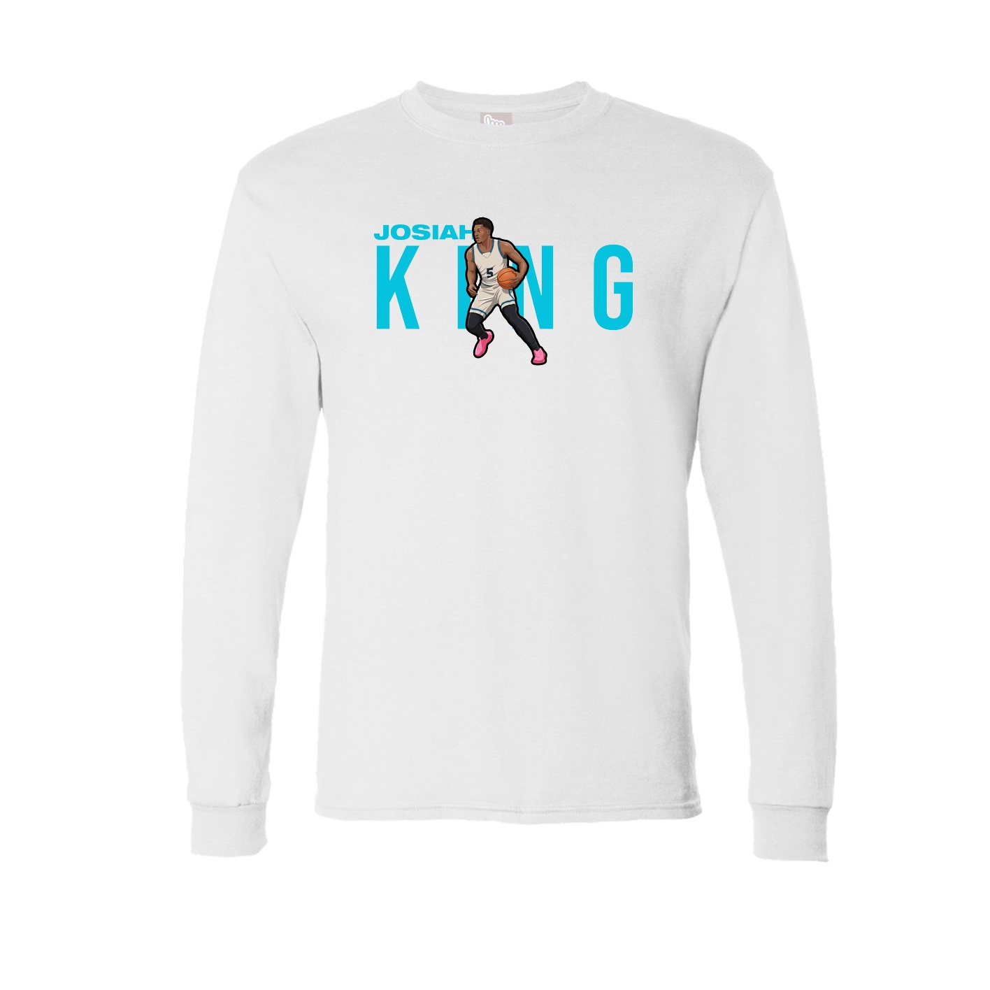 Long Sleeve Tee — Player Name in White