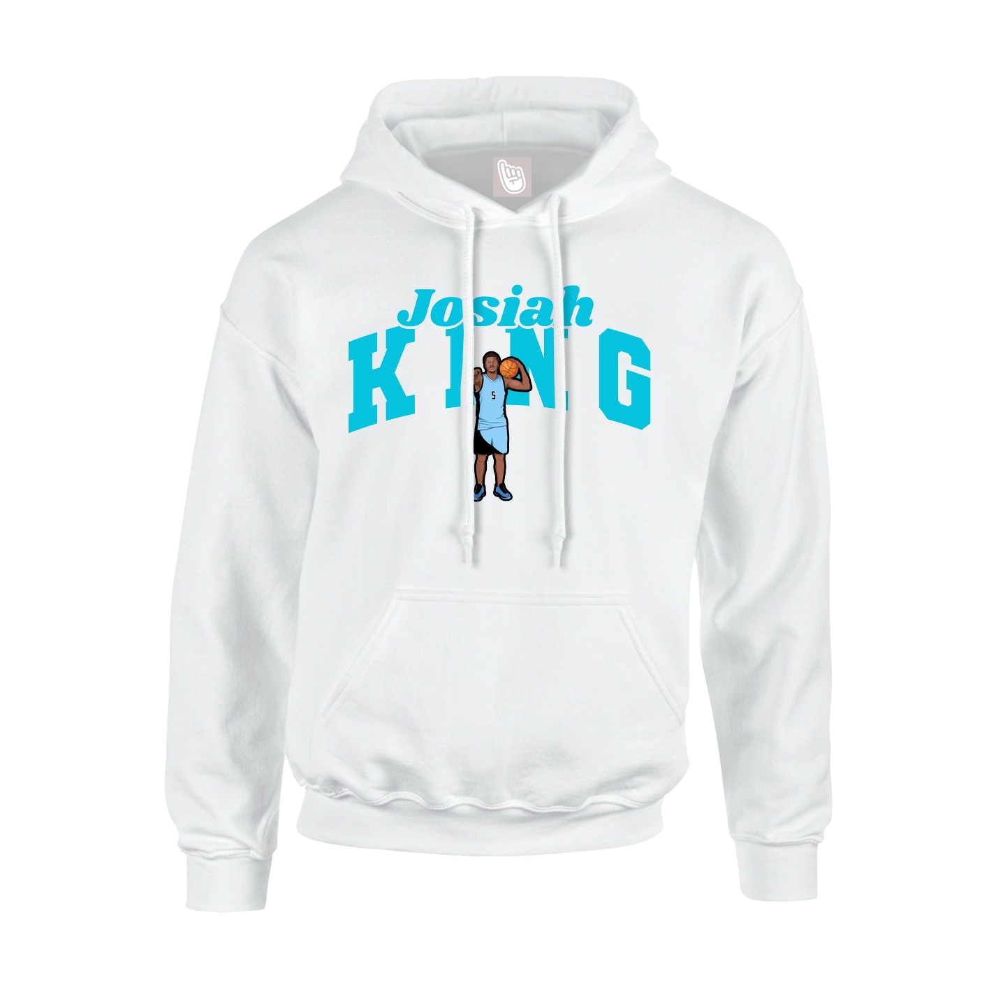 Youth Hoodie — Signature Arch in White