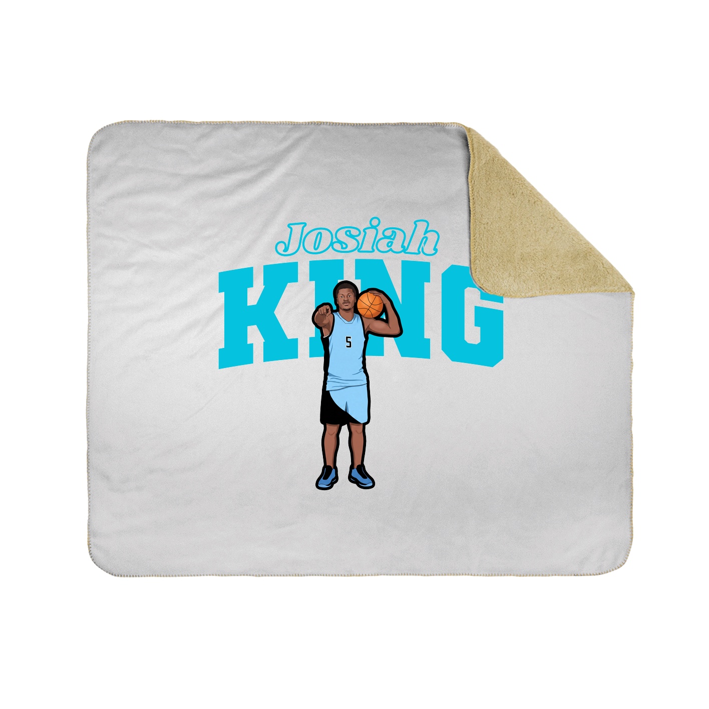 Throw Blanket — Name Arch in White