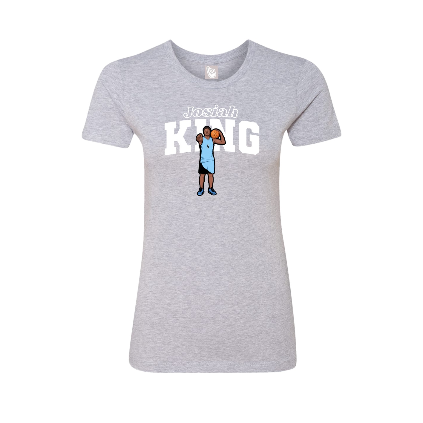 Womens Tee — Name Arch in Grey