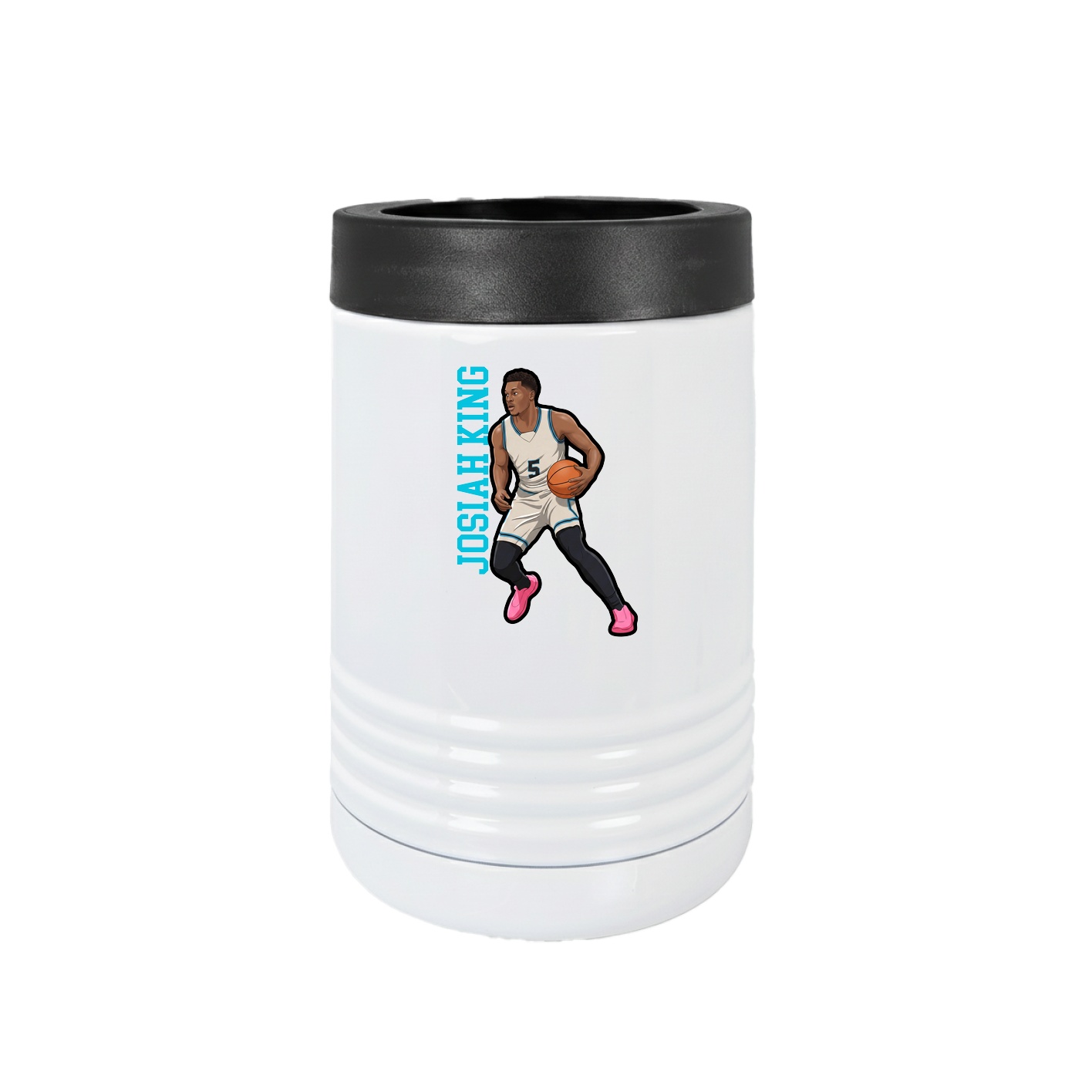 Beverage Holder — Name Vertical in White