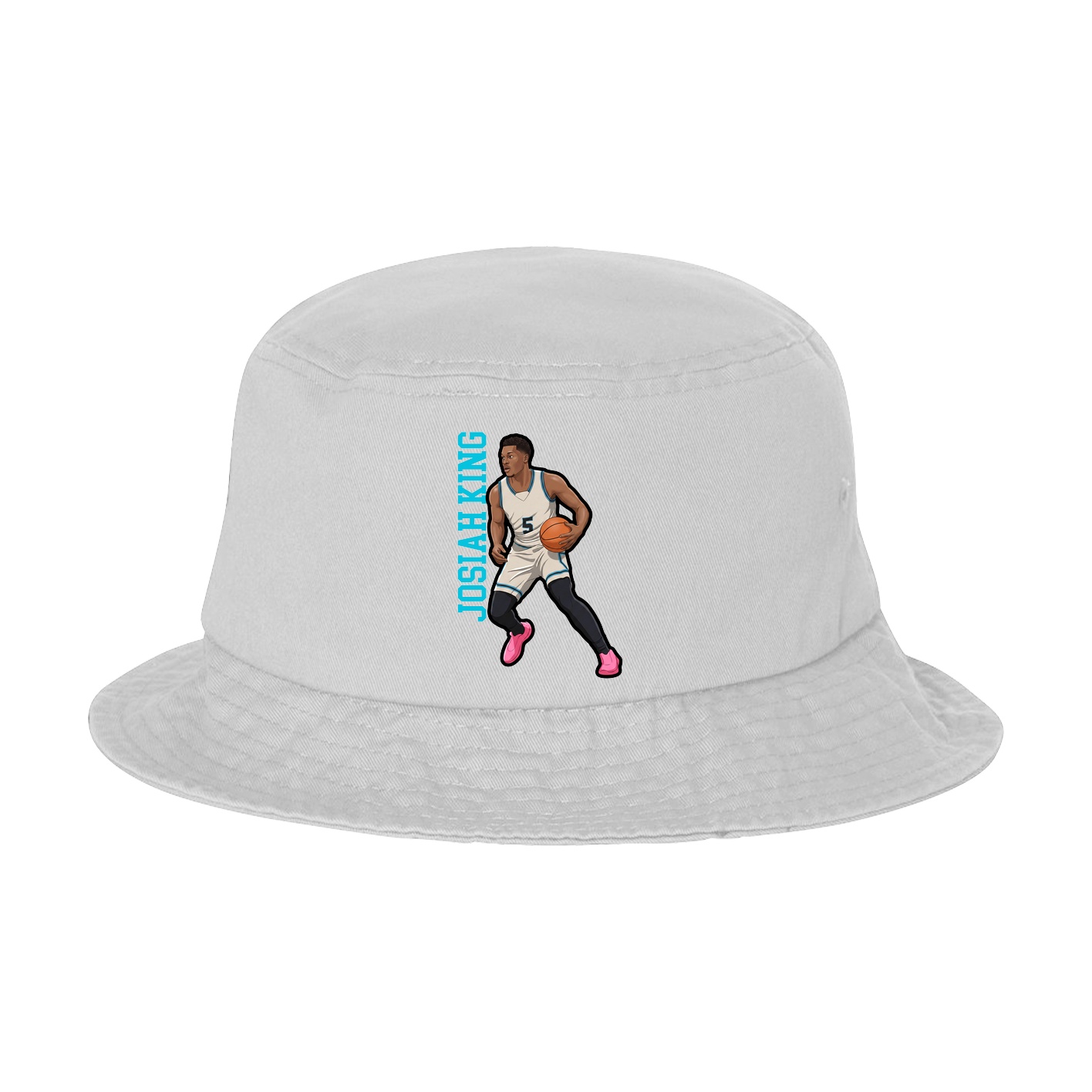 Bucket Cap — Name Vertical in White