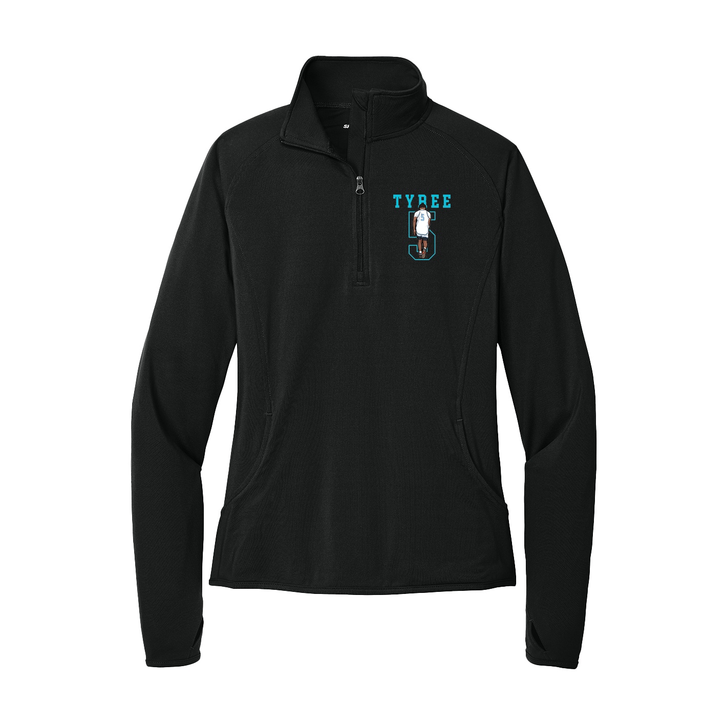 Women's Q-Zip Pullover — Shirsey in Black