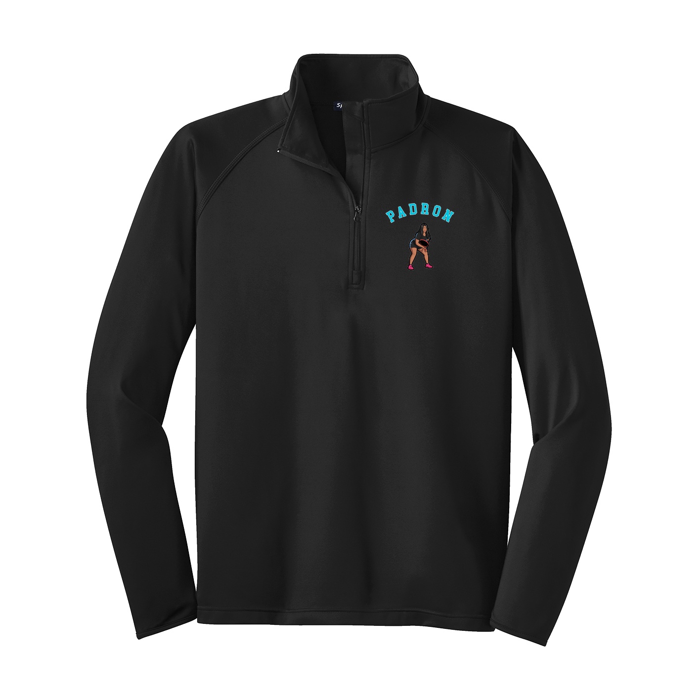 Q-Zip Pullover — Shirsey Arch in Black