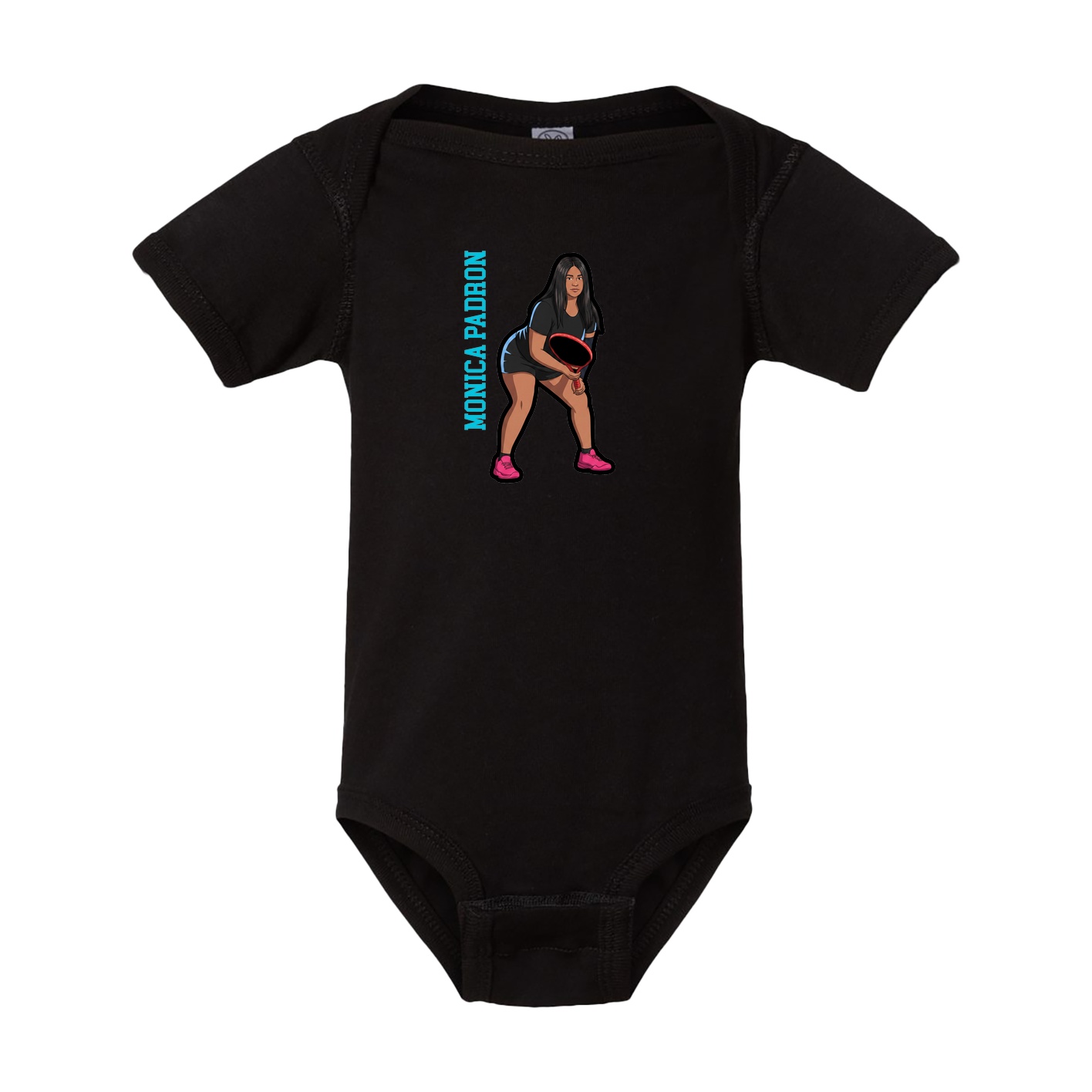 Baby Onesie — Name Vertical in Black