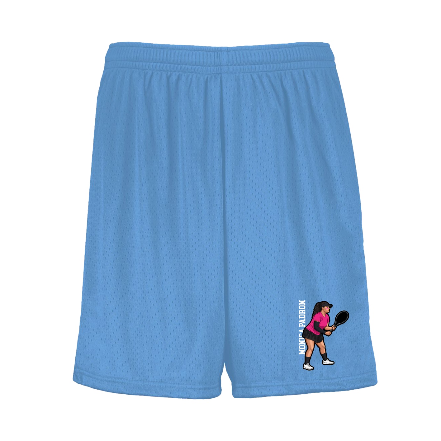Shorts — Name Vertical in Light Blue