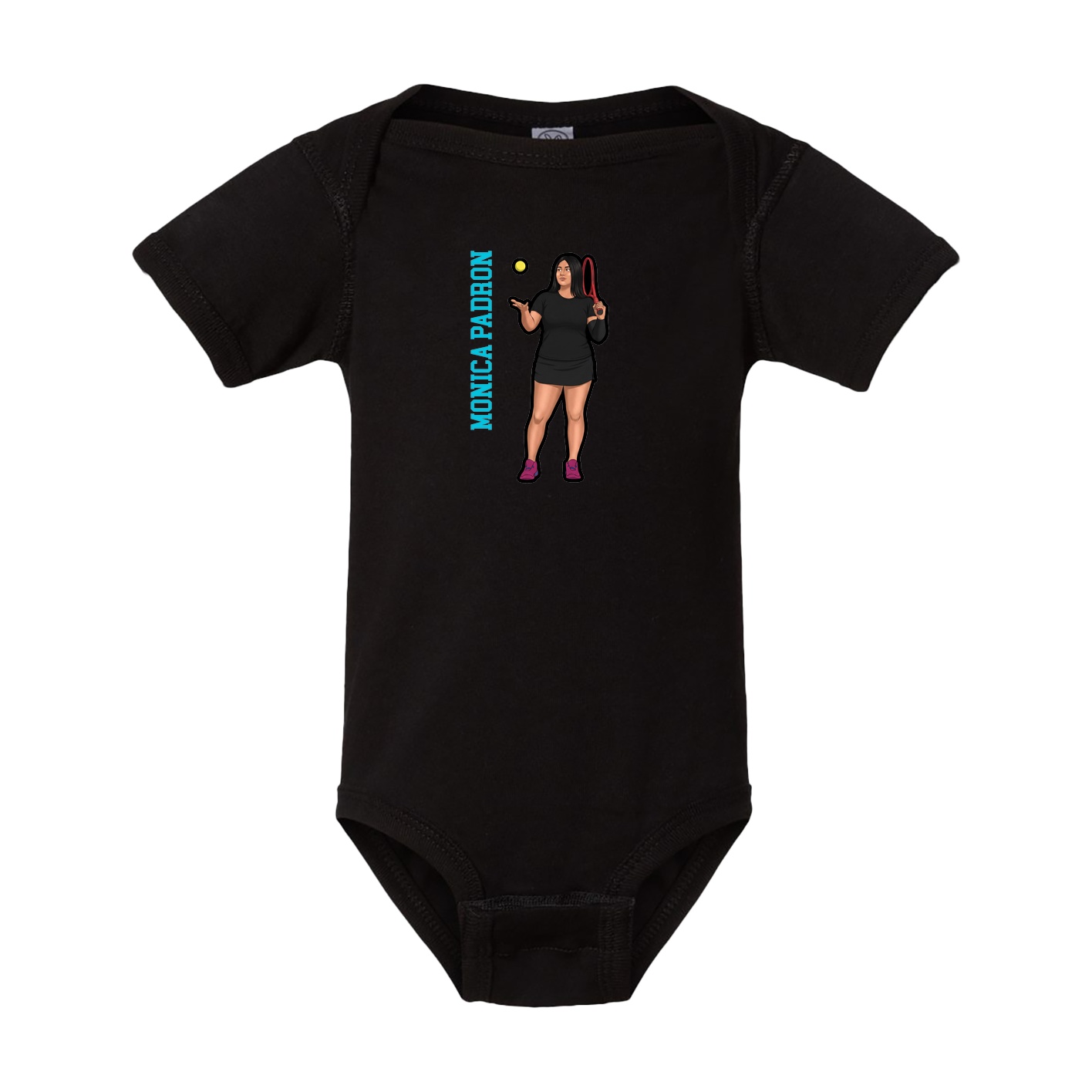 Baby Onesie — Name Vertical in Black