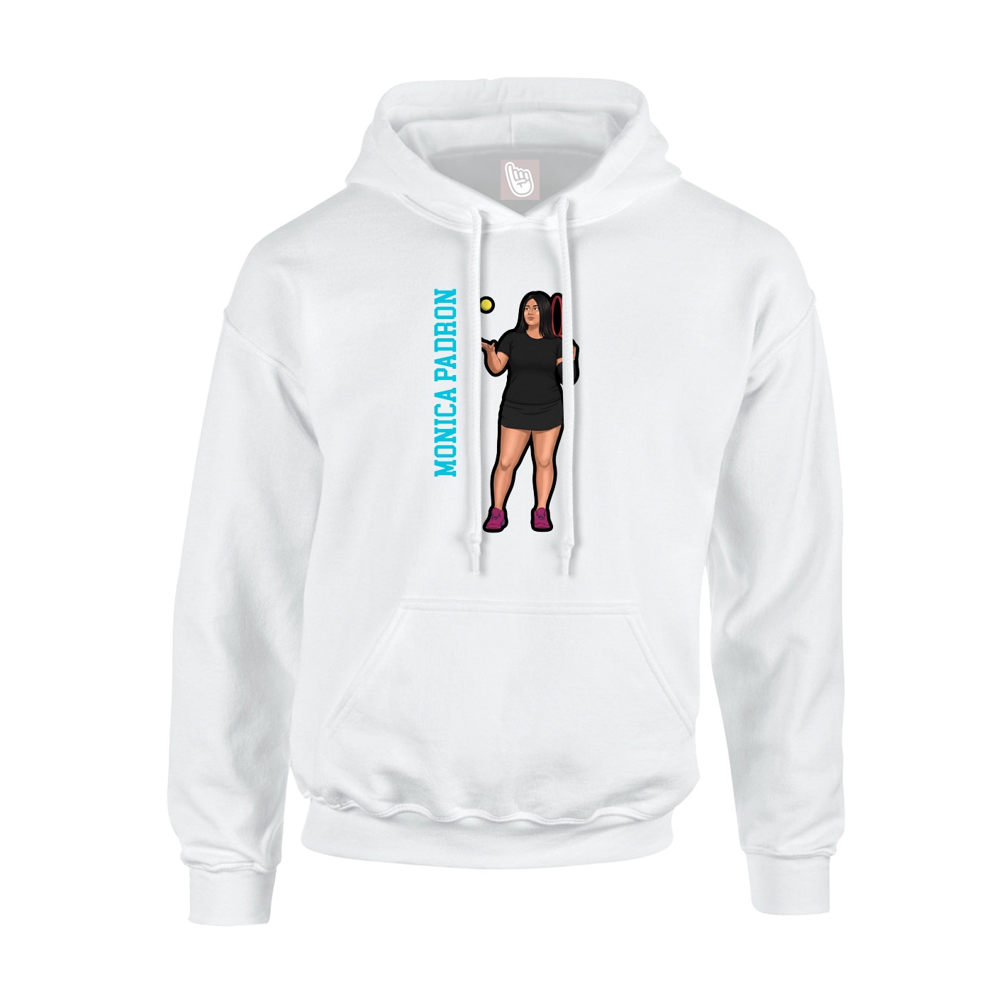 Hoodie — Name Vertical in White