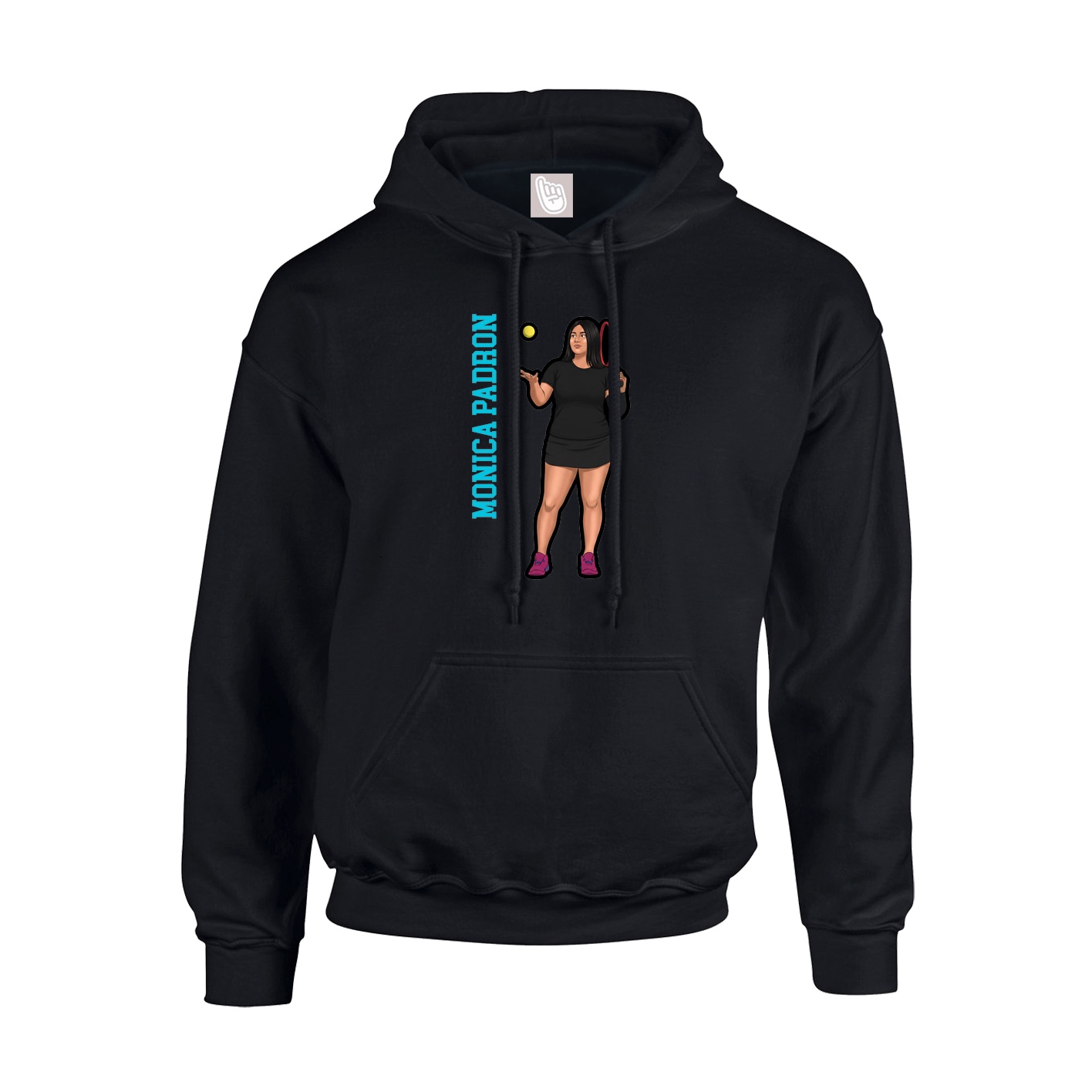 Youth Hoodie — Name Vertical in Black