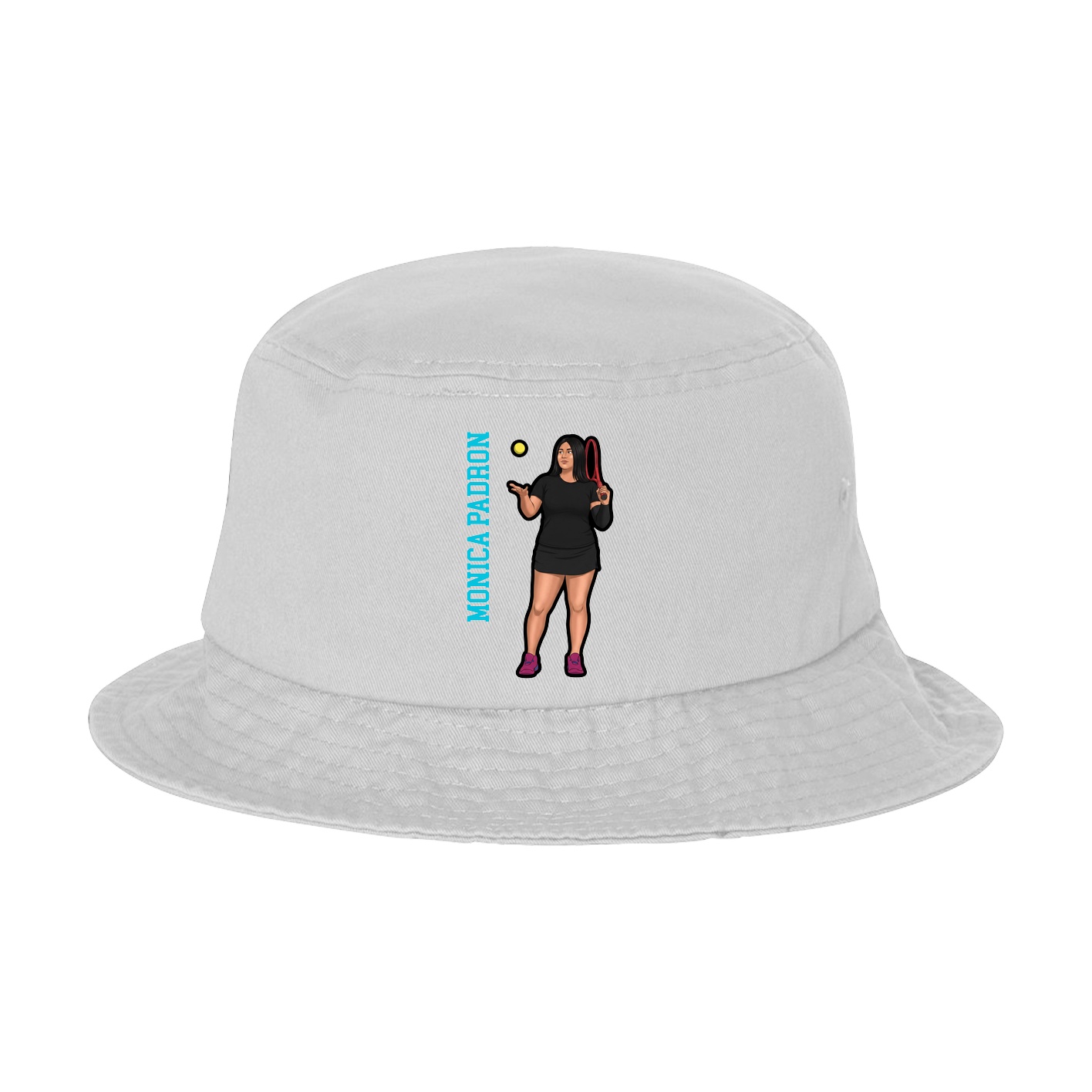 Bucket Cap — Name Vertical in White