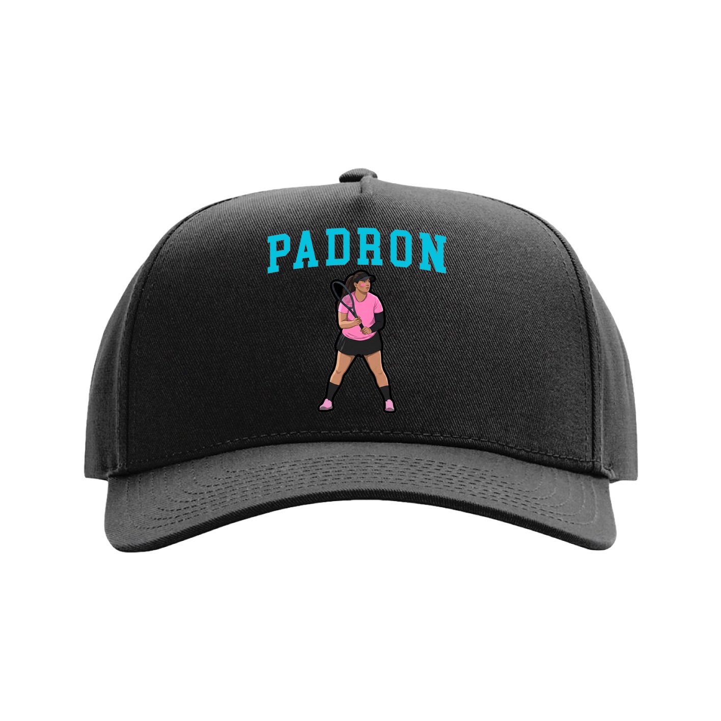 Full Fabric Five-Panel Champ Cap — Shirsey in Black