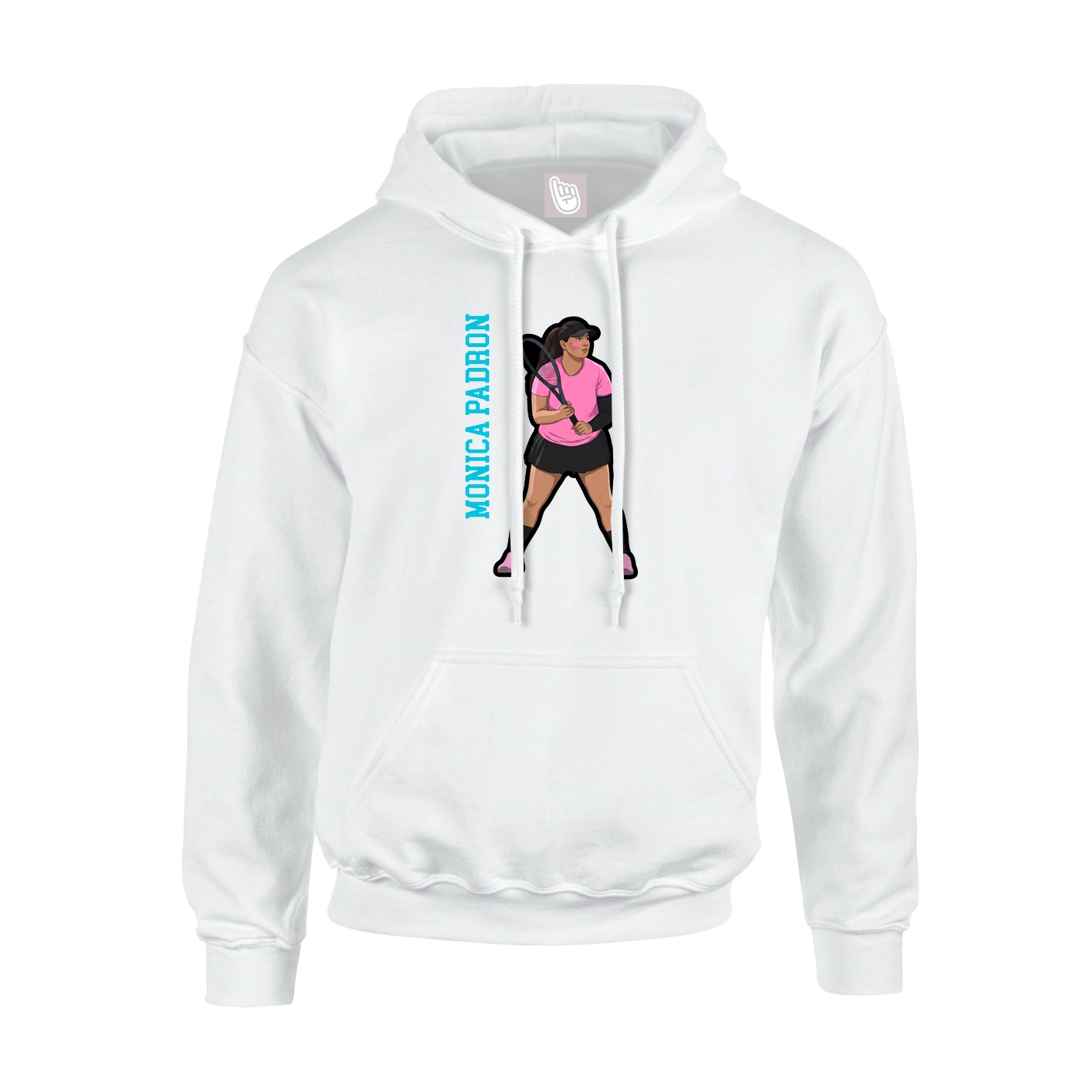 Youth Hoodie — Name Vertical in White