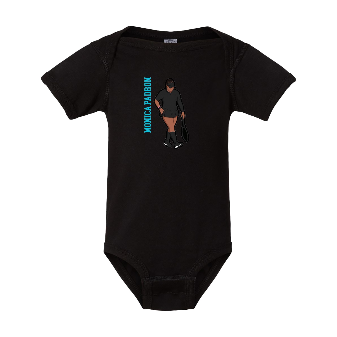 Baby Onesie — Name Vertical in Black