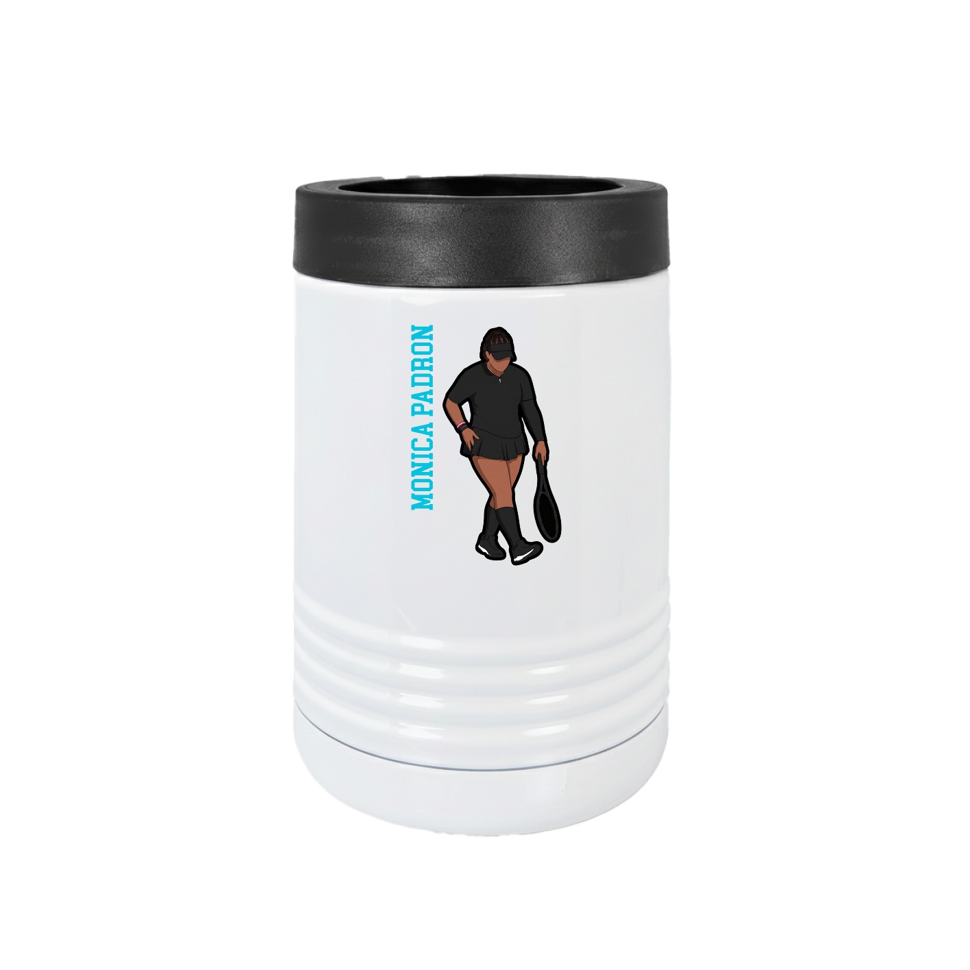 Beverage Holder — Name Vertical in White